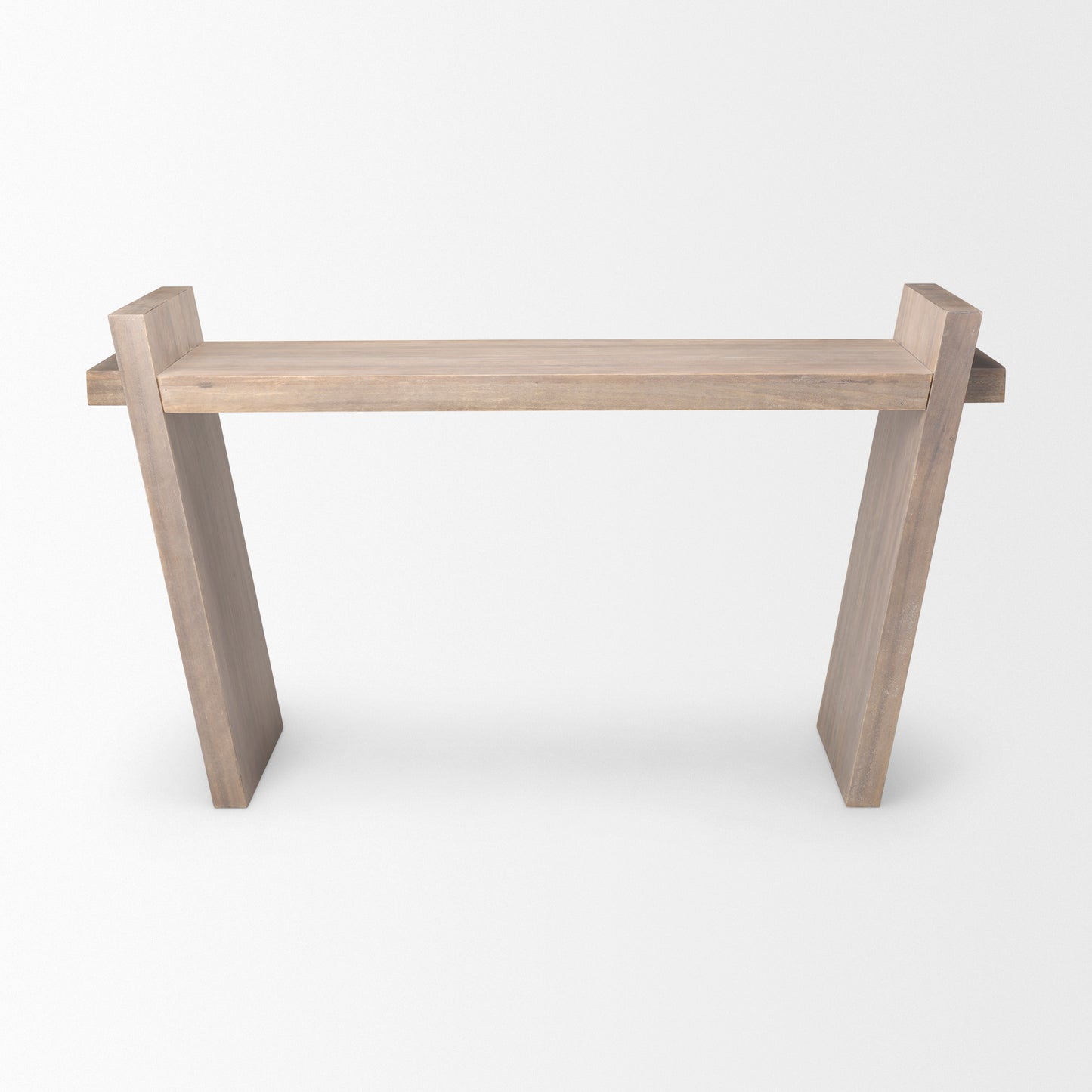 Elaine III 60L x 16W Brown Wood Angled Leg Console Table