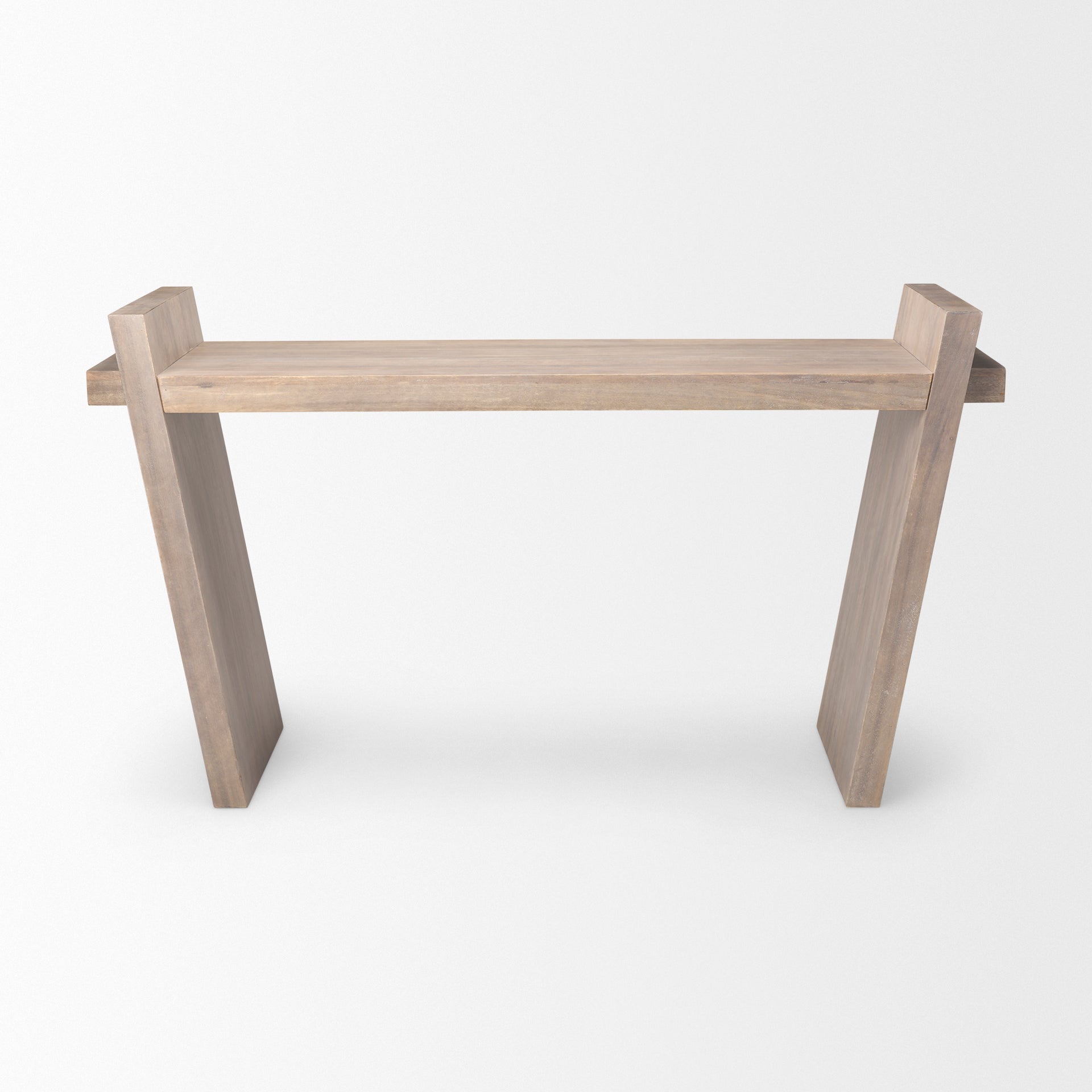 Elaine III 60L x 16W Brown Wood Angled Leg Console Table