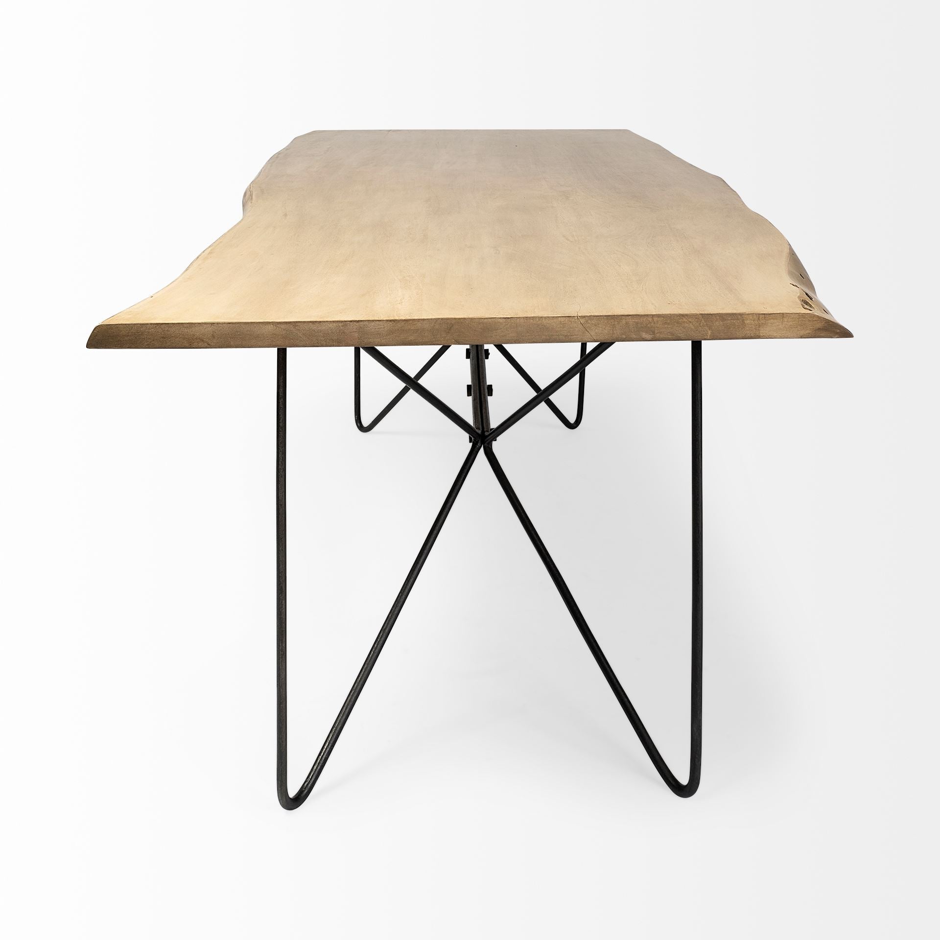 Papillion Dining Table Blonde Wood | Black Iron - dining-table