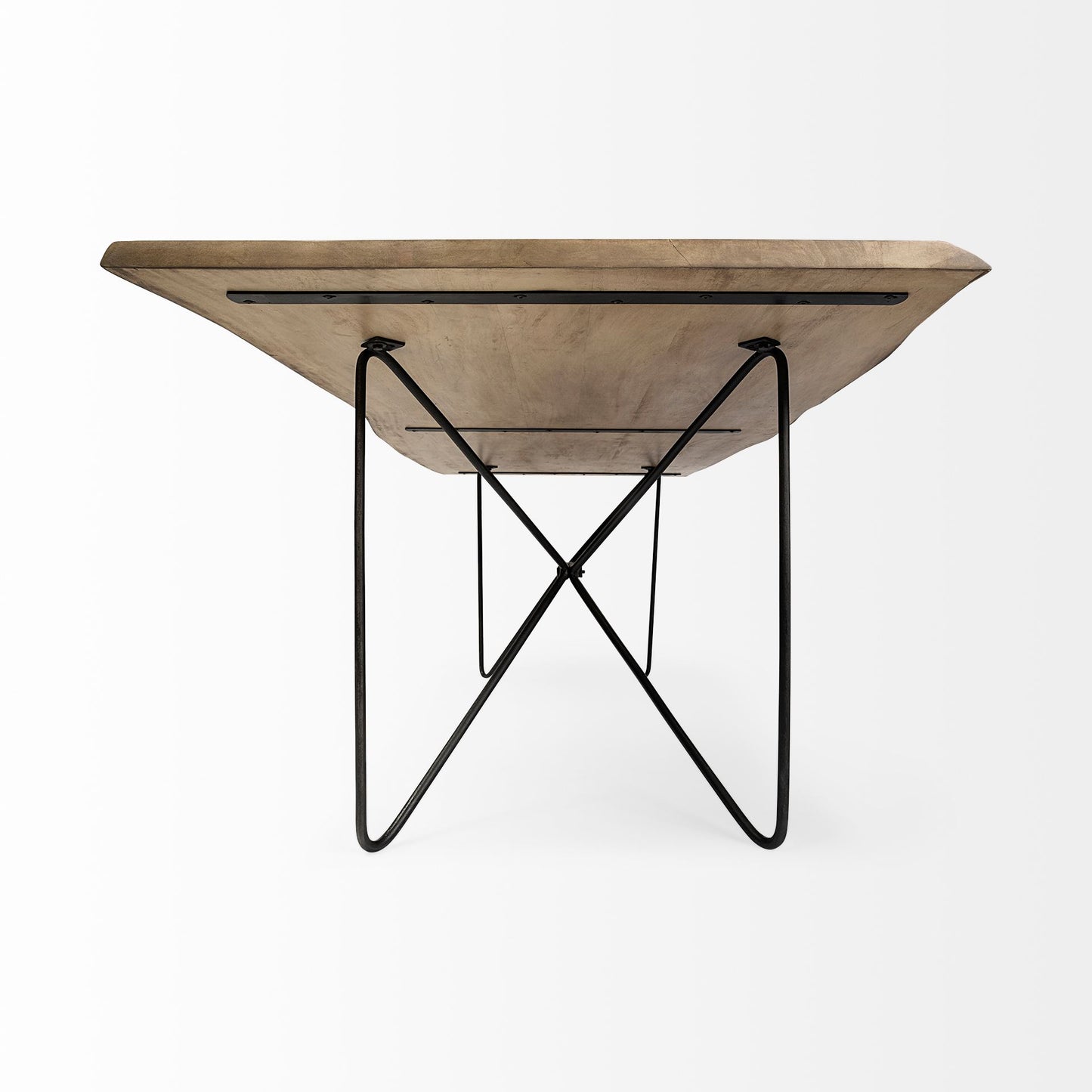 Papillion Dining Table Blonde Wood | Black Iron - dining-table