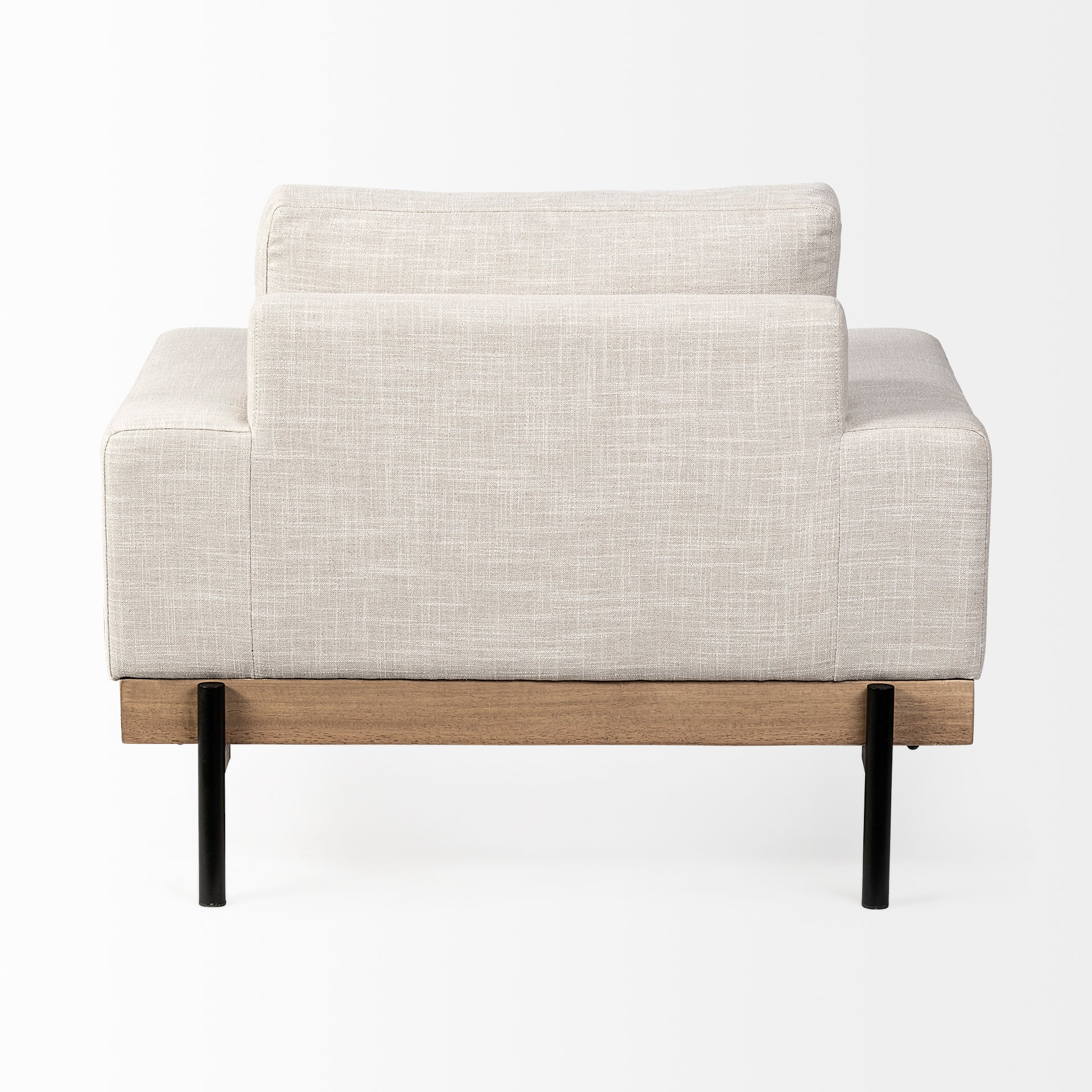 Colburne I Beige Fabric W/ Wood and Iron Frame Accent Chair