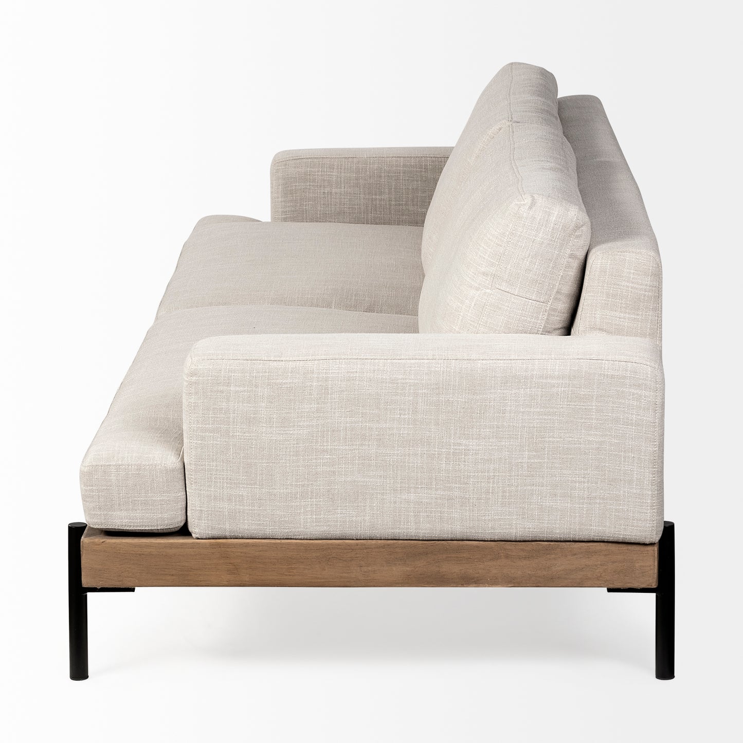 Colburne II 95" Beige Upholstered Three Seater Sofa