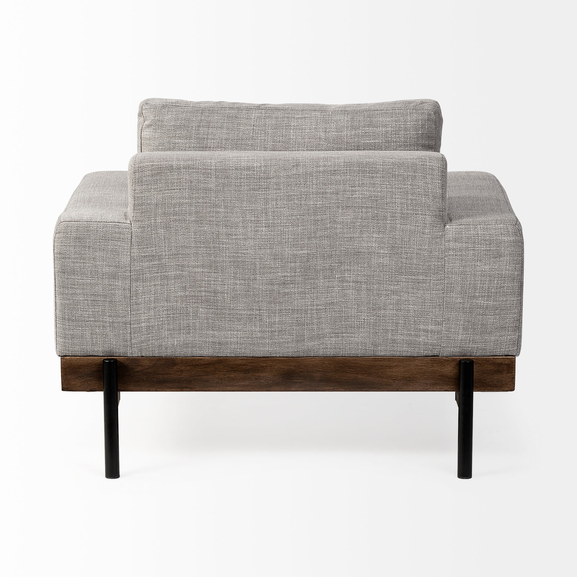 Colburne I Gray Fabric W/ Wood and Iron Frame Accent Chair
