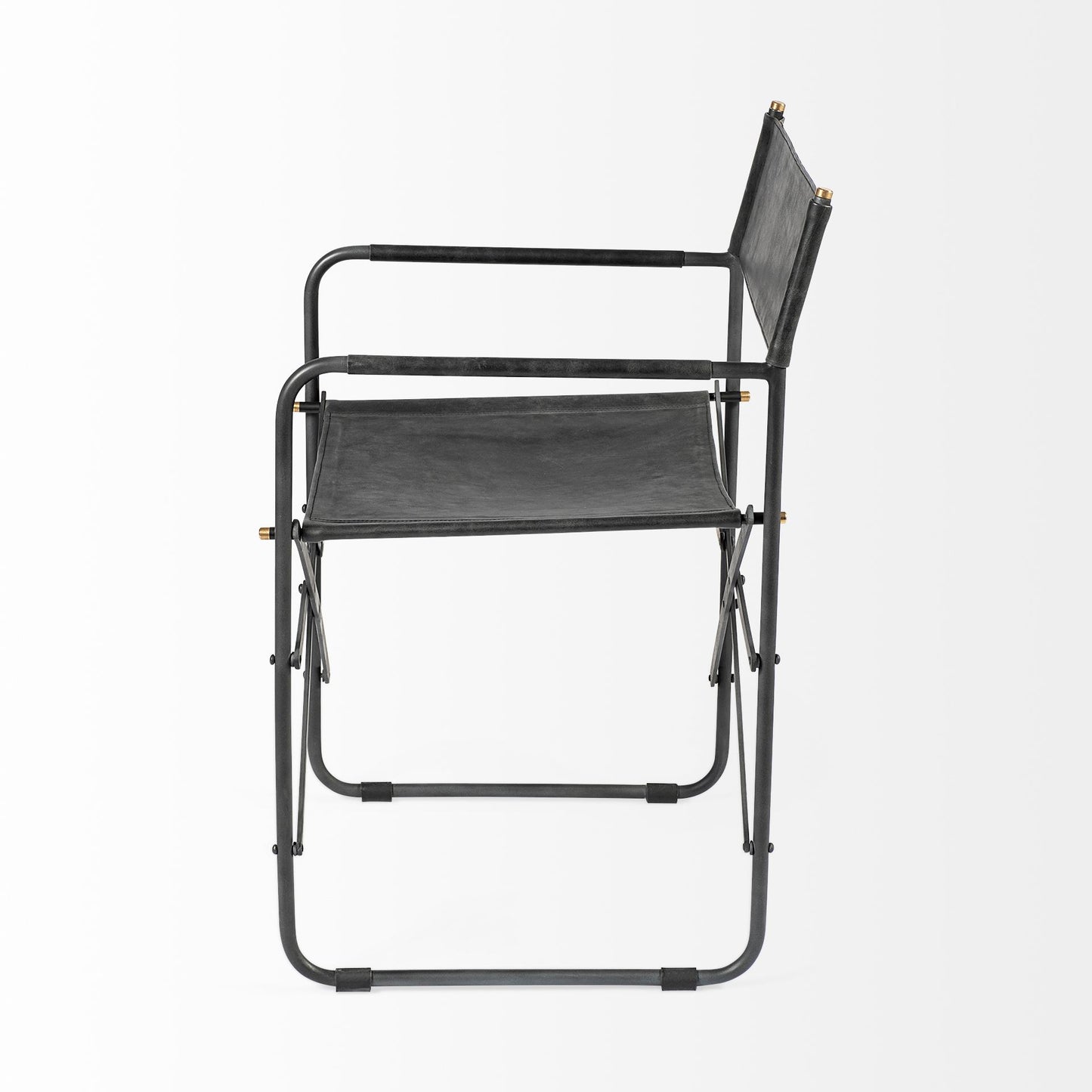 Direttore Dining Chair Black Leather | Black Metal - dining-chairs