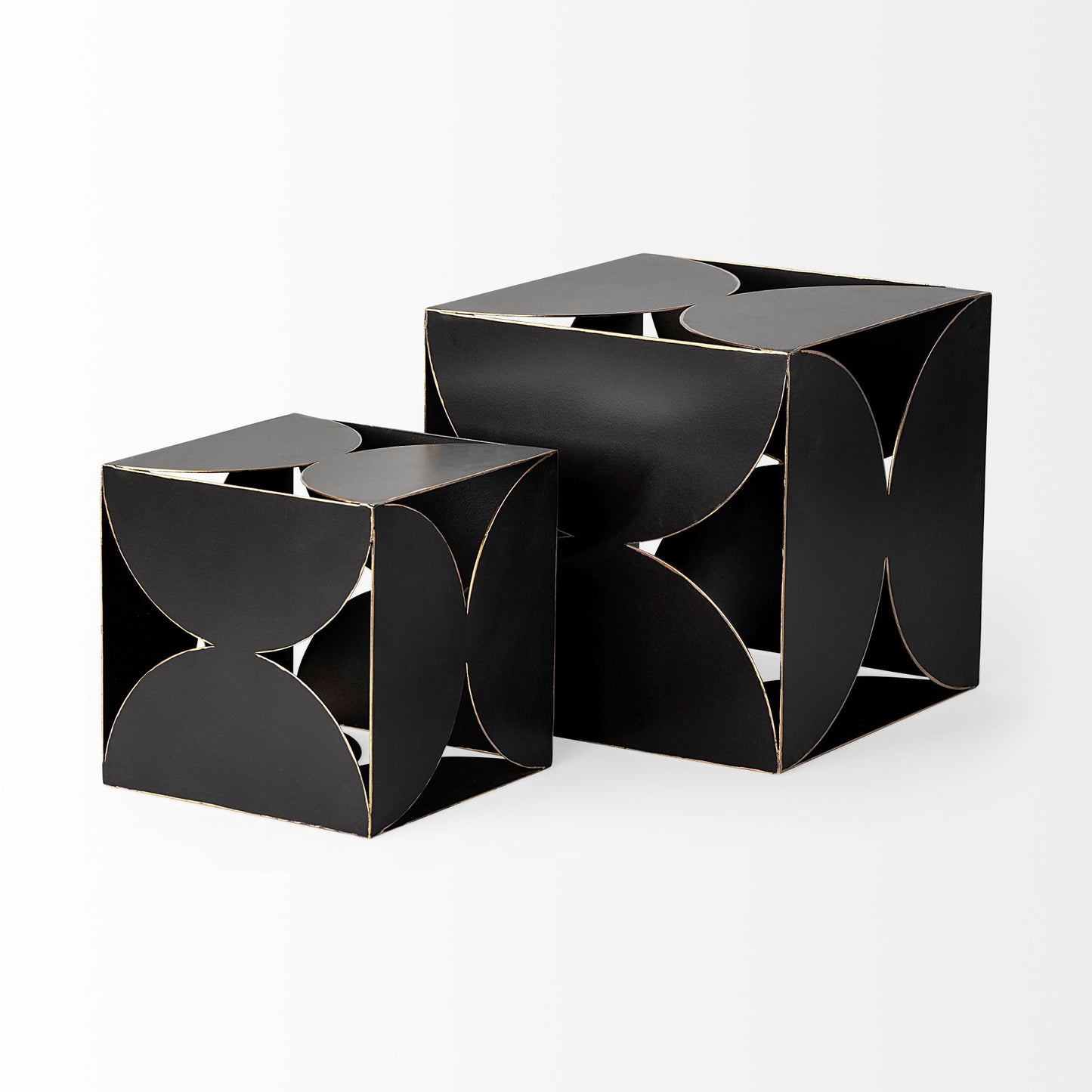 Darren (Large) 8L x 8W Black Metal Decorative Cube