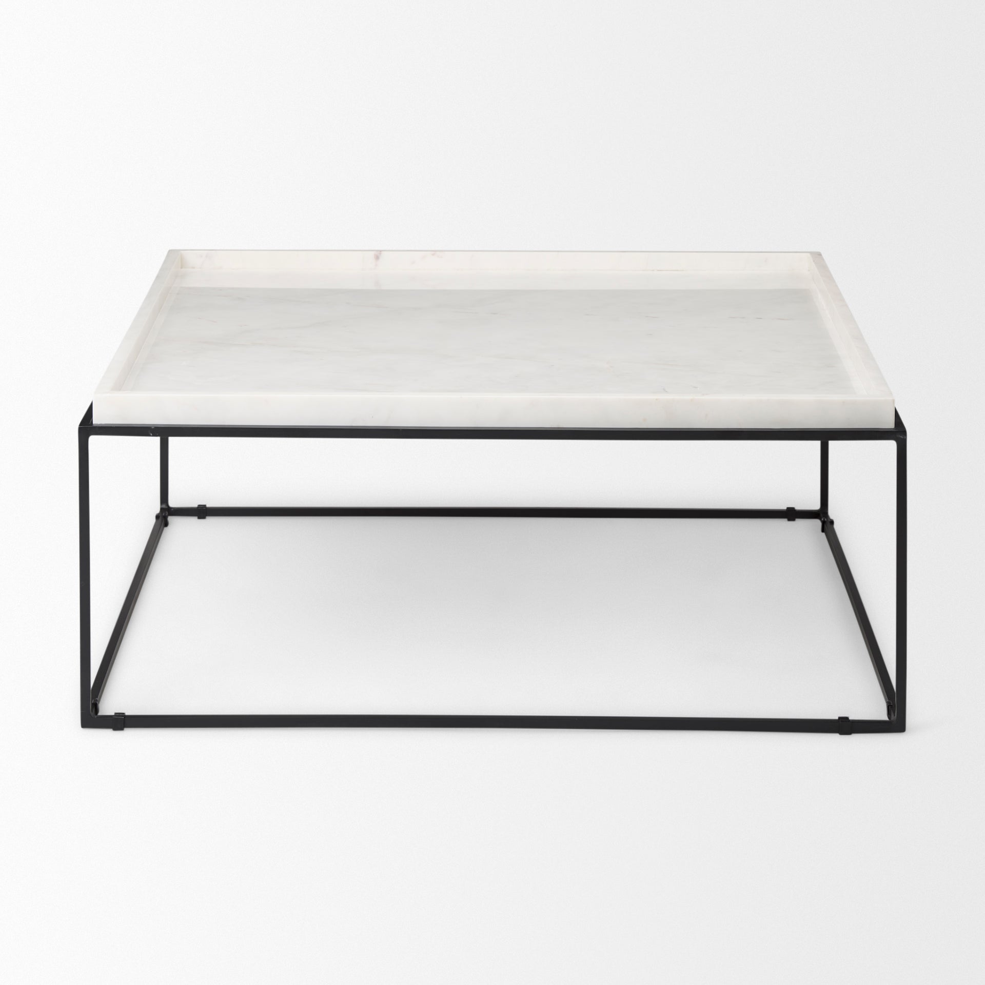 Nathan Coffee Table White Marble | Black Metal - coffee-tables