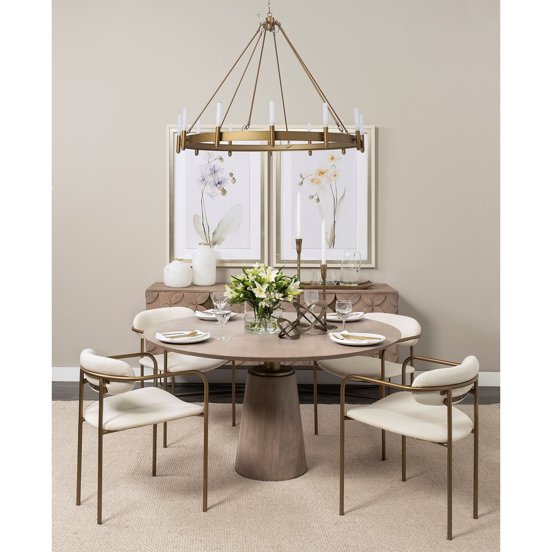 Levit (Large) Gold Table Candle Holder
