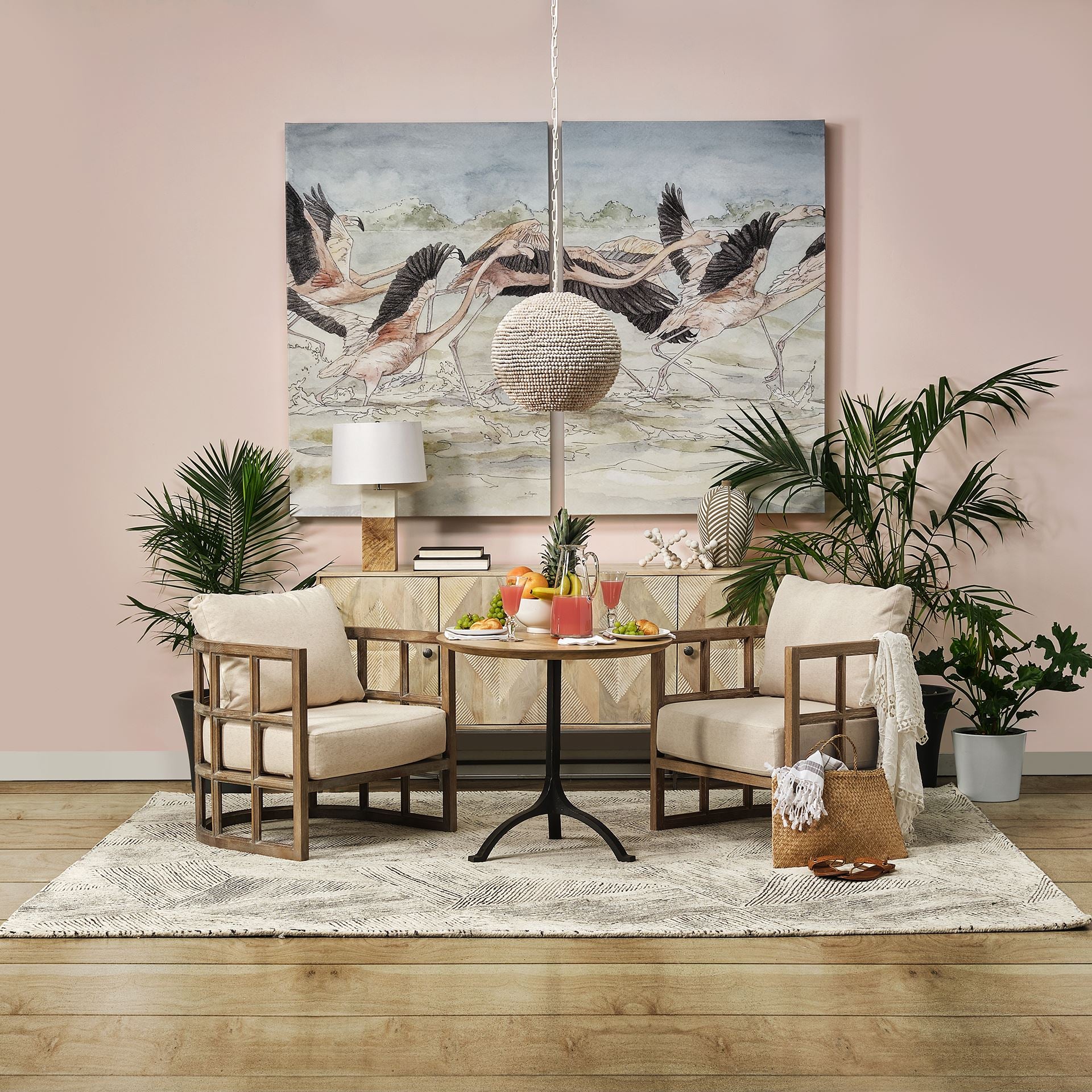 Hogarth Sideboard Blonde Wood | Gold Metal - sideboards-and-buffets