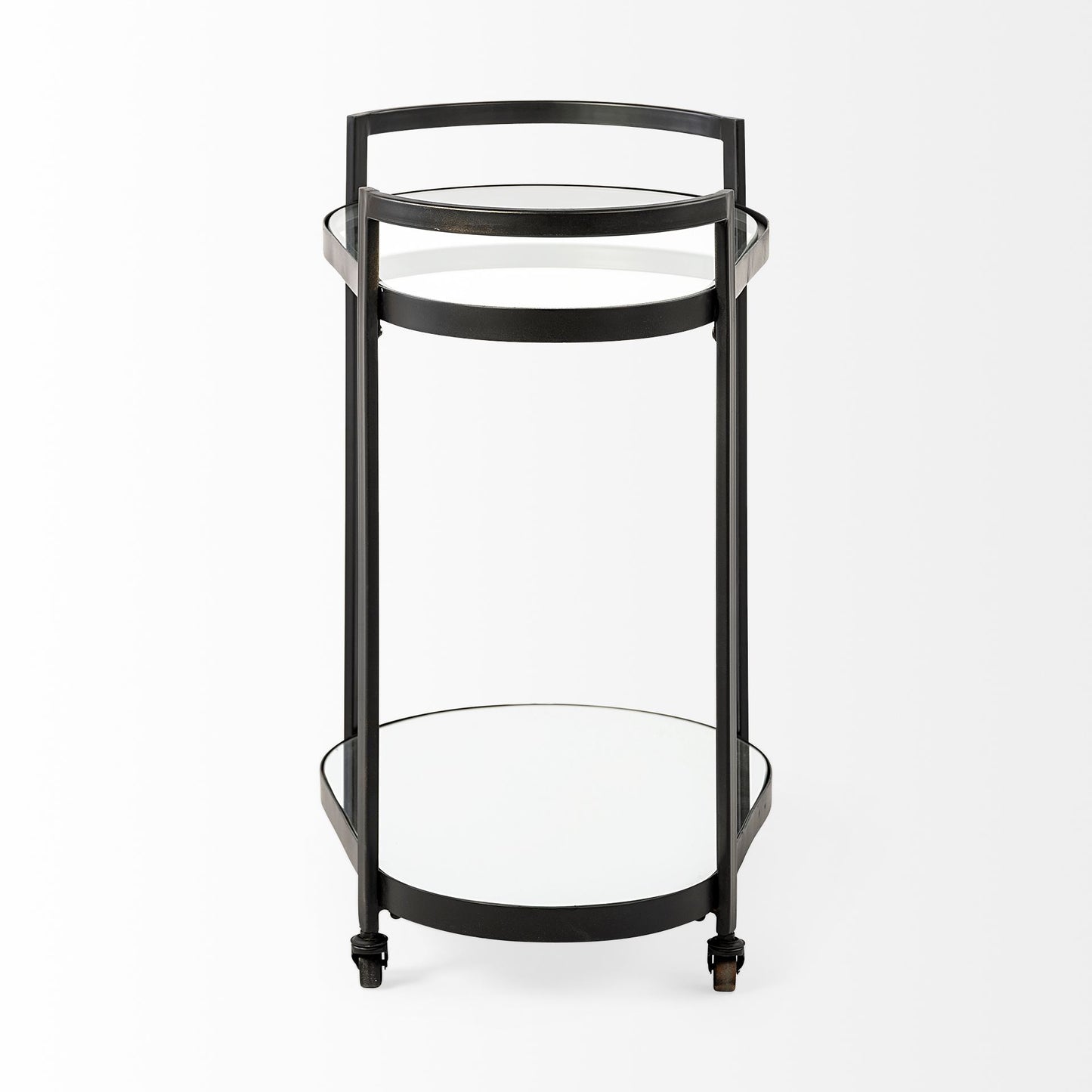 Eleonore Bar Cart Black Metal | Glass - bar-carts