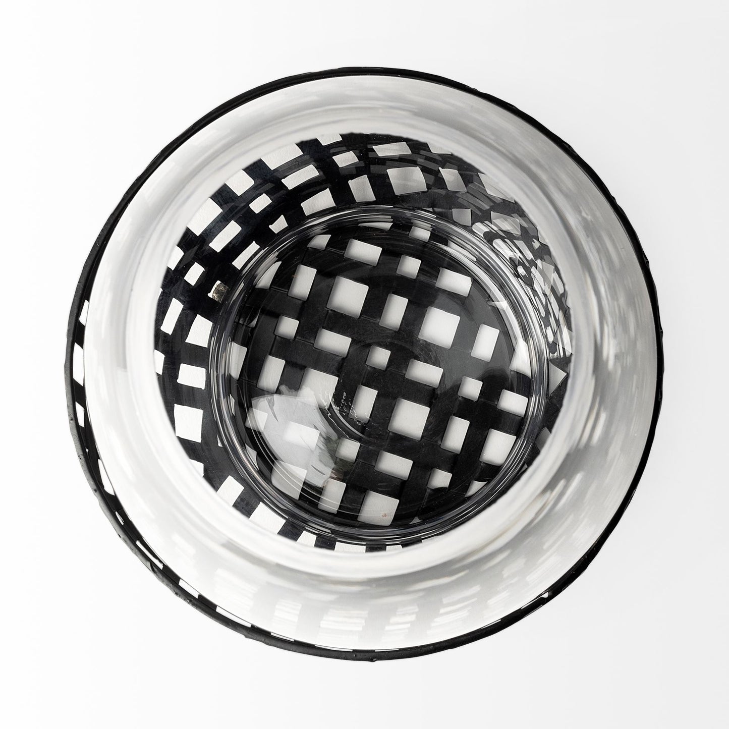 Reena II Large Black Woven Metal Base Table Candle Holder