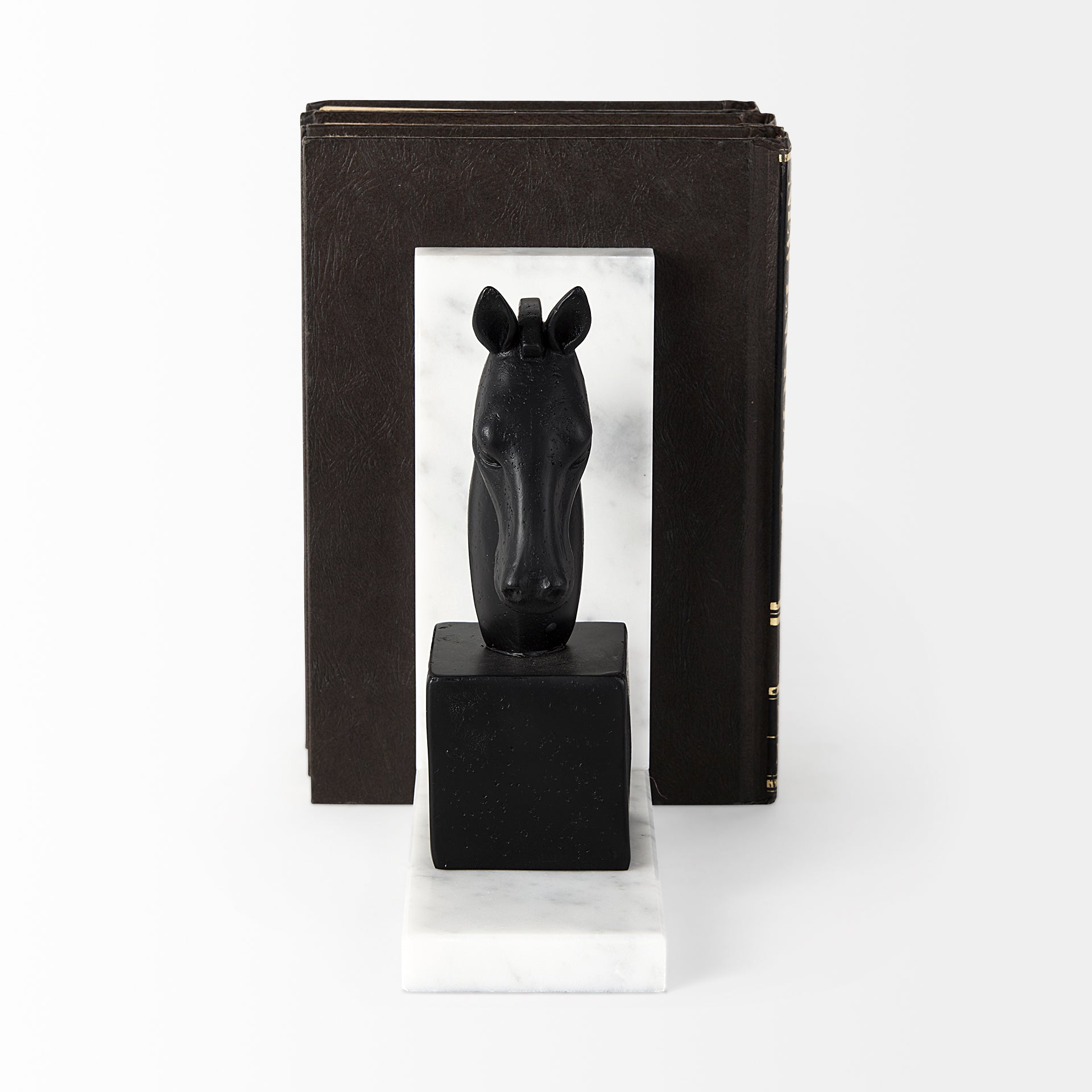 Hidalgo (Set of 2) 14L x 3W Black Majestic Horse Bookends