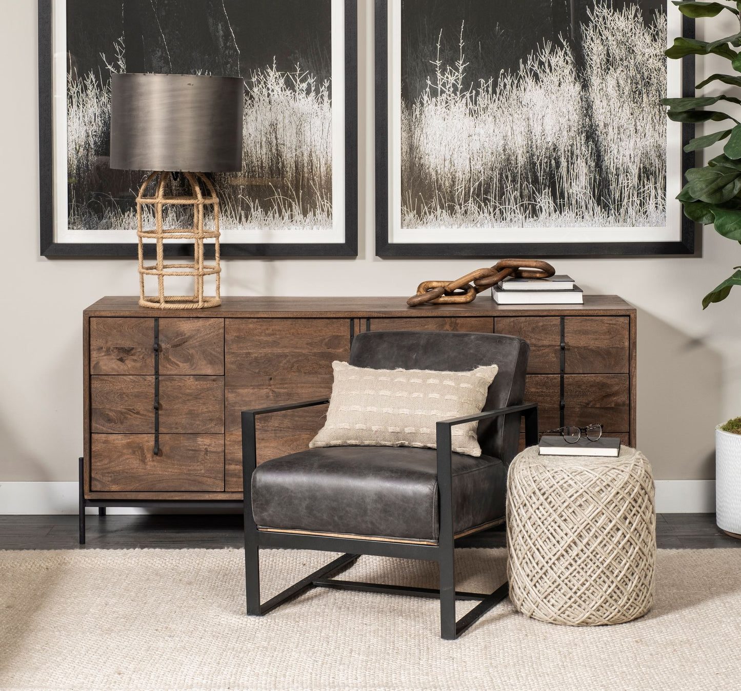Allium Pouf Beige Wool - poufs