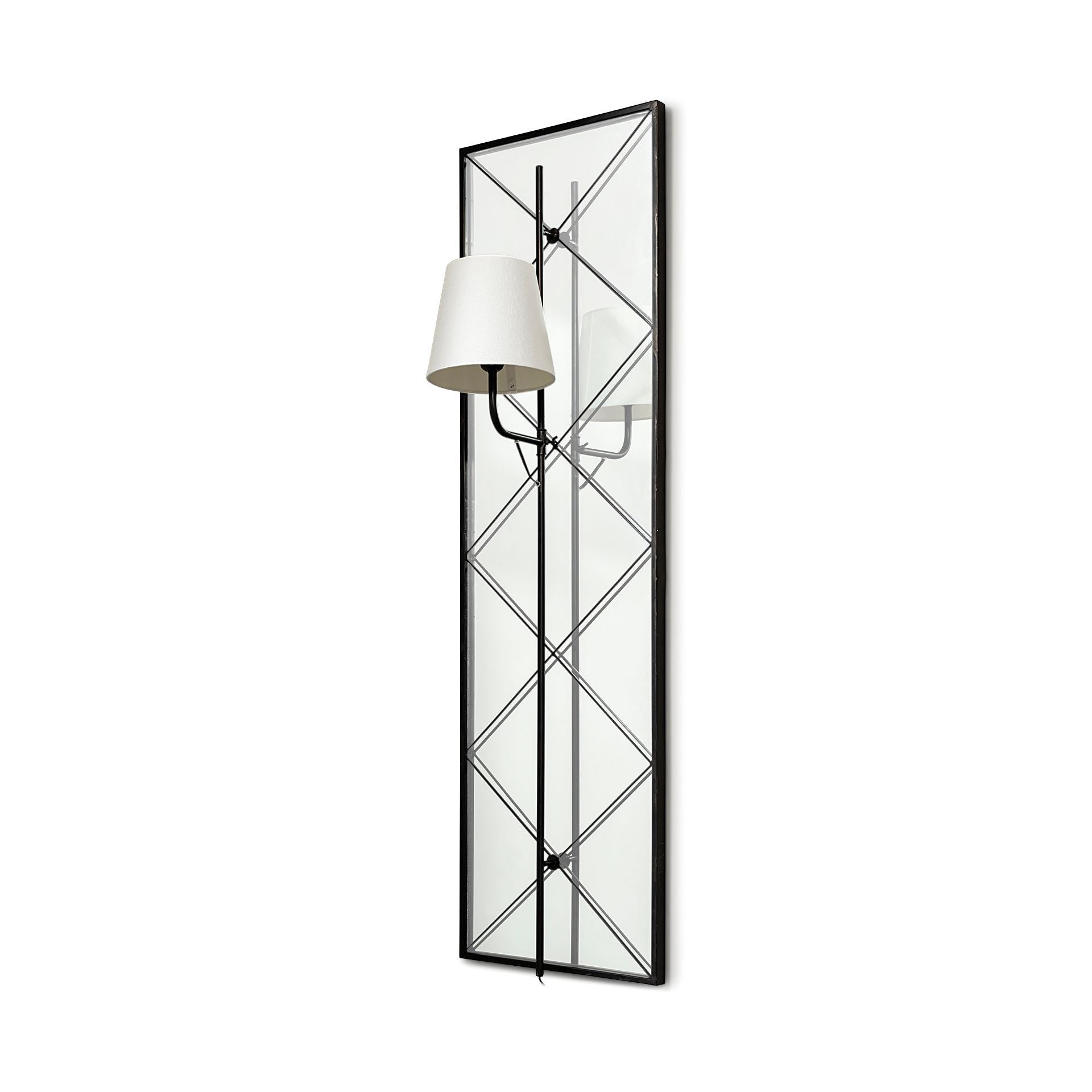 Krissta Wall Sconce Black Metal | Mirror - wall-fixtures