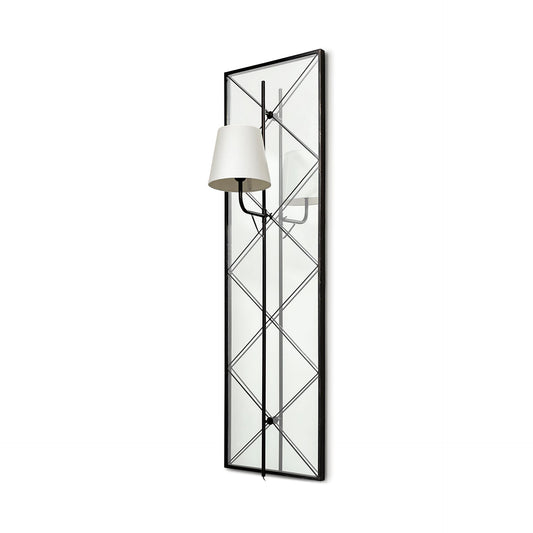 Krissta Wall Sconce Black Metal | Mirror