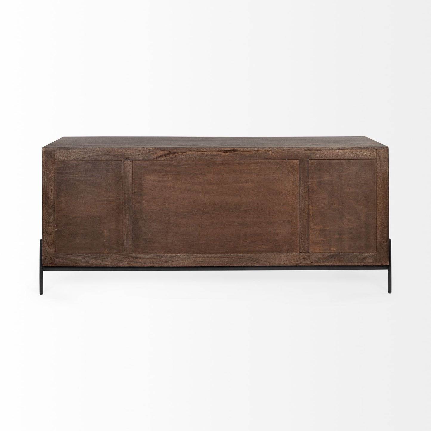 Glenn Sideboard Brown Wood | Black Metal - sideboards-and-buffets