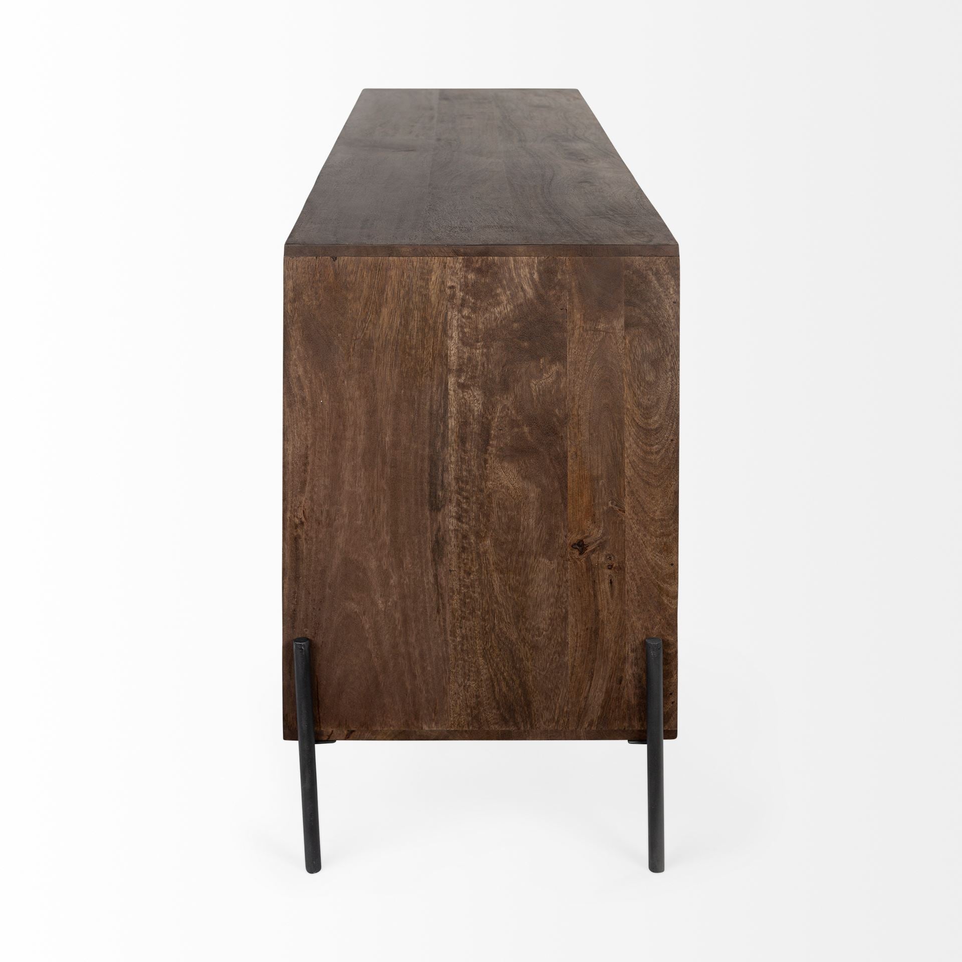 Glenn Sideboard Brown Wood | Black Metal - sideboards-and-buffets