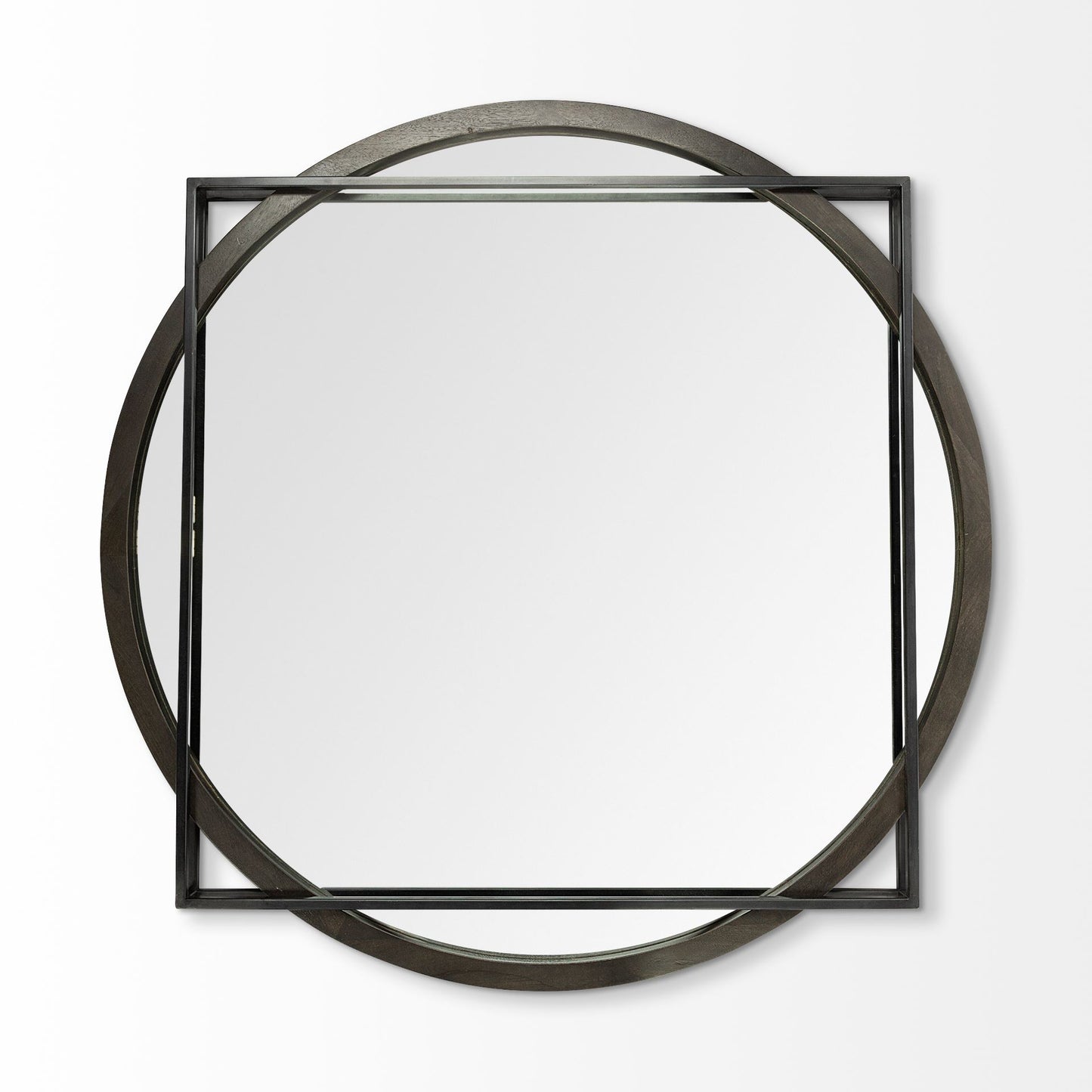 Norbert Wall Mirror Black Metal | 46"