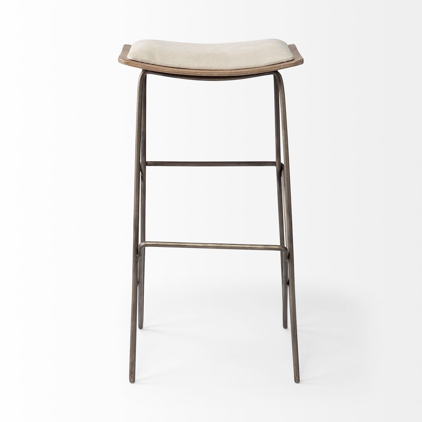 Katniss Bar Counter Stool Cream Fabric | Gold Metal | Bar - bar-stools