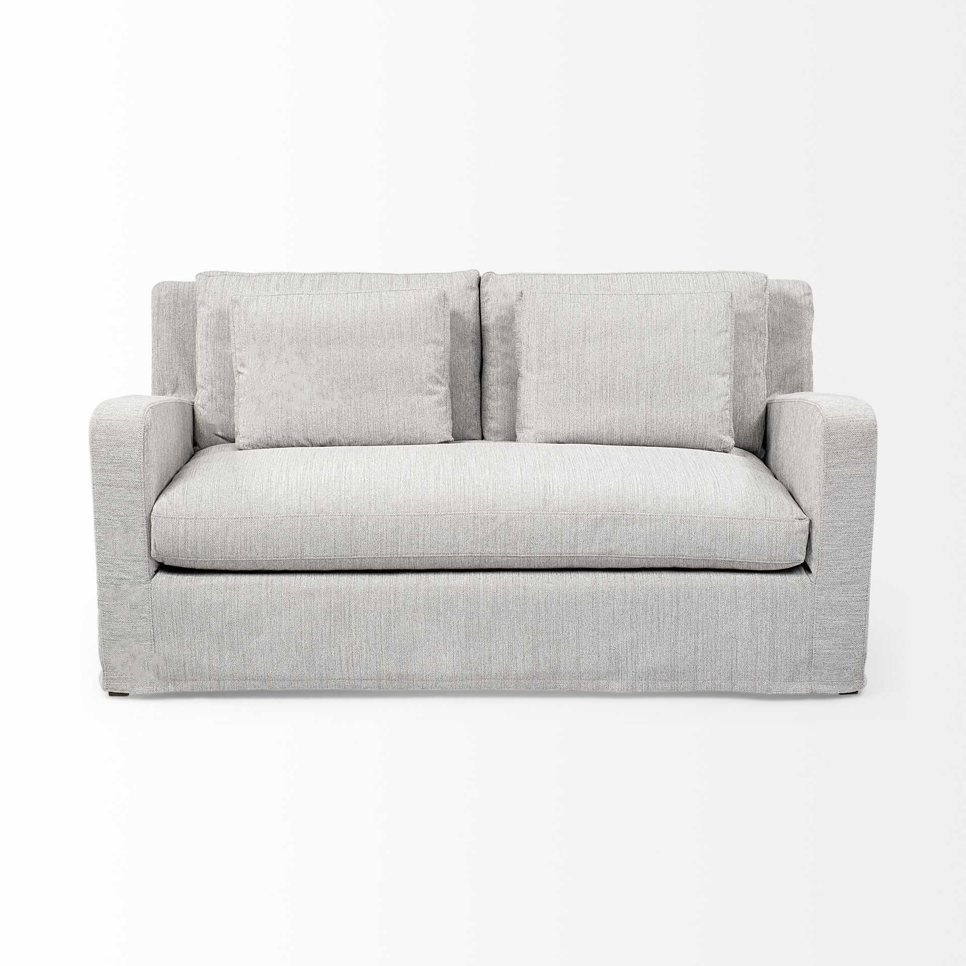 Denly I 69 X 38.25 X 34.5 Frost Gray Slipcover Two Seater Sofa