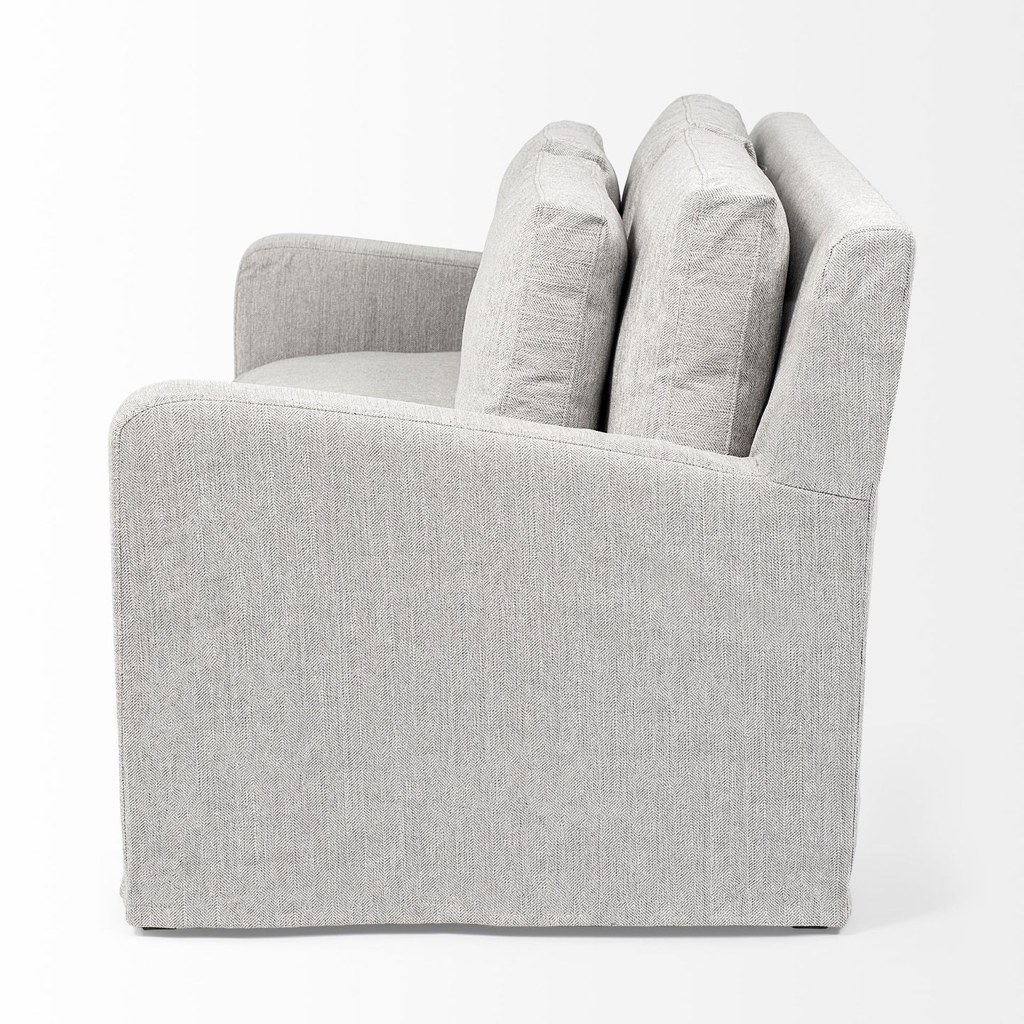 Denly I 69 X 38.25 X 34.5 Frost Gray Slipcover Two Seater Sofa