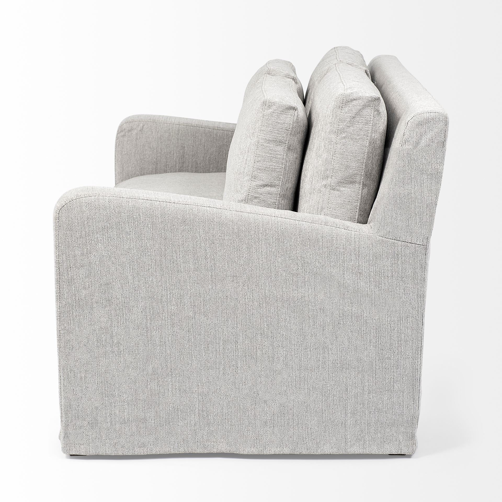 Denly I 69 X 38.25 X 34.5 Frost Gray Slipcover Two Seater Sofa