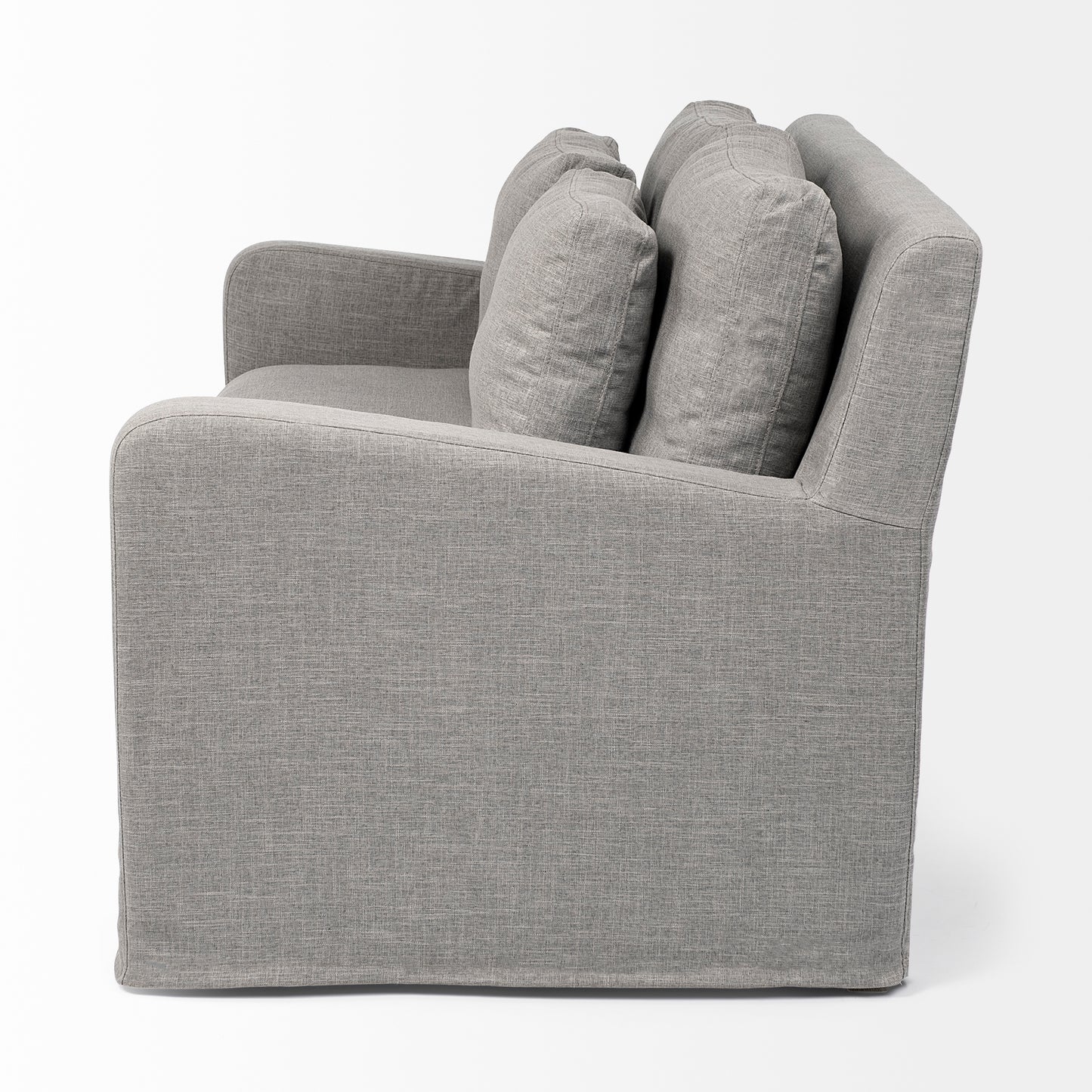 Denly I 69 X 38.25 X 34.5 Flint Gray Slipcover Two Seater Sofa