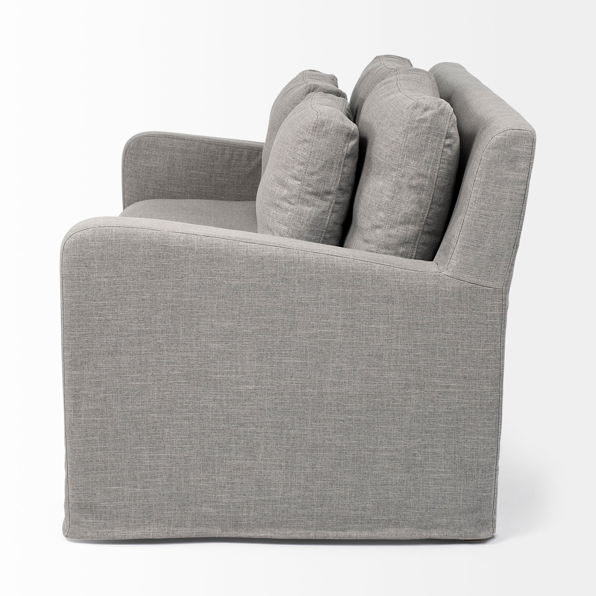 Denly I 69 X 38.25 X 34.5 Flint Gray Slipcover Two Seater Sofa