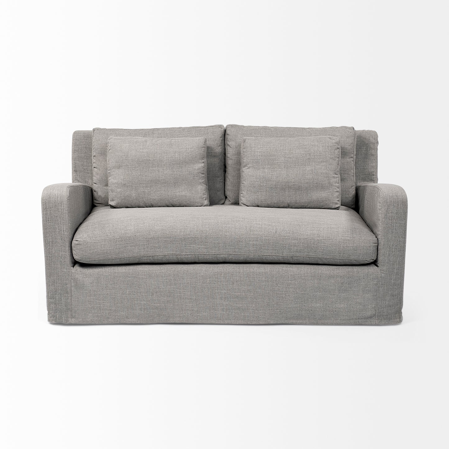 Denly I 69 X 38.25 X 34.5 Flint Gray Slipcover Two Seater Sofa