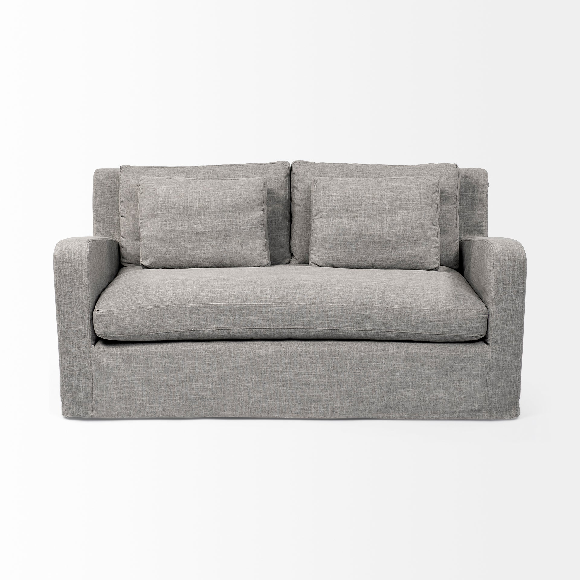 Denly I 69 X 38.25 X 34.5 Flint Gray Slipcover Two Seater Sofa