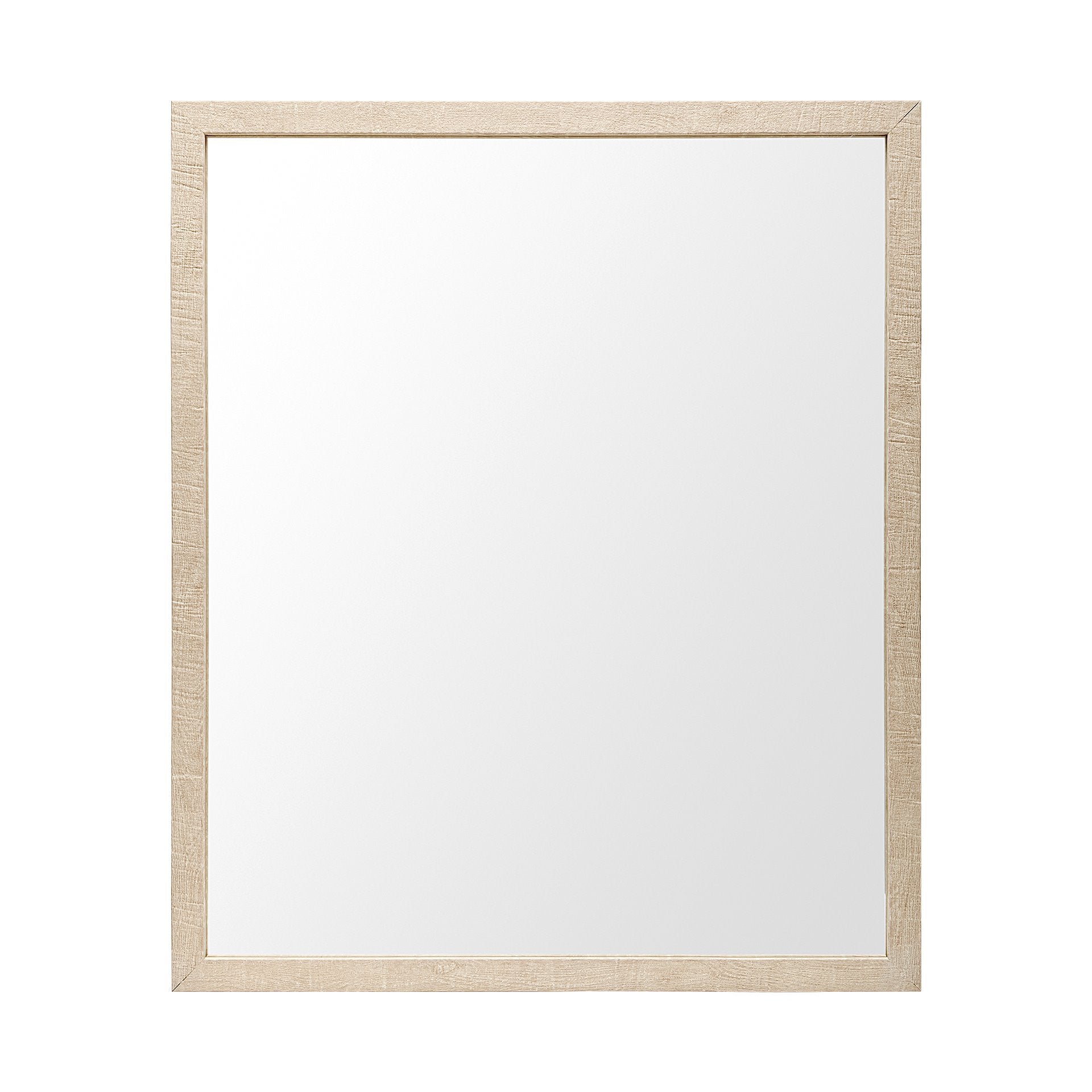 Bristol Tan 20x24 Faux Wood Frame Bathroom Vanity Mirror