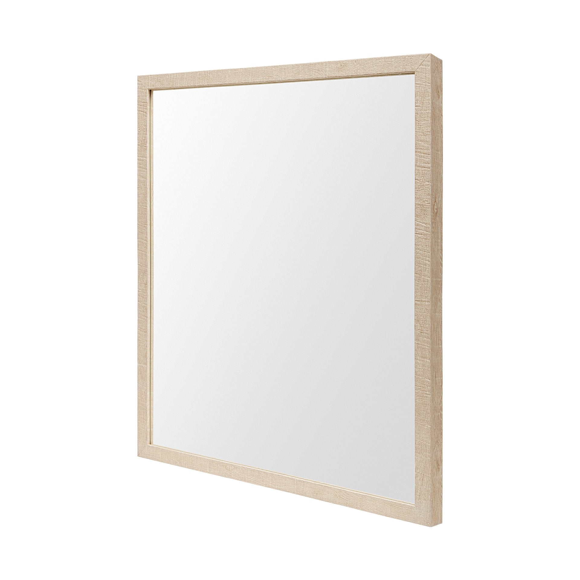 Bristol Tan 20x24 Faux Wood Frame Bathroom Vanity Mirror