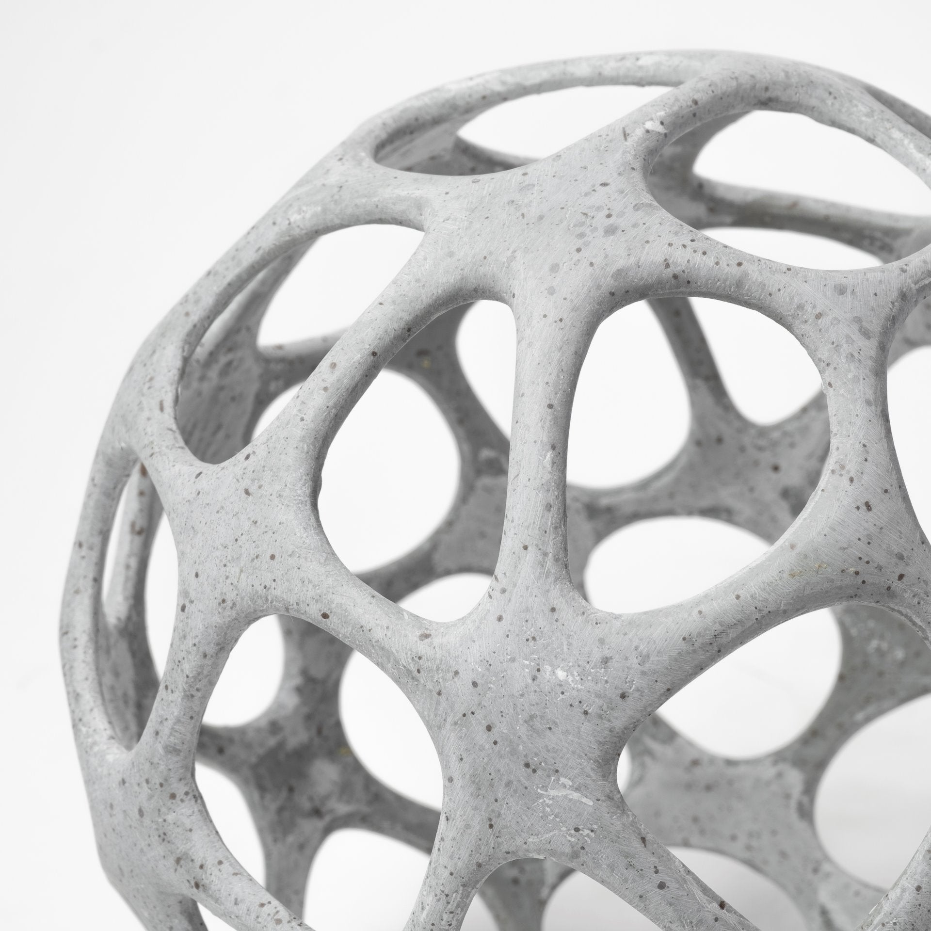 Spiro 7L x 7W Off-White Hollow Decorative Orb