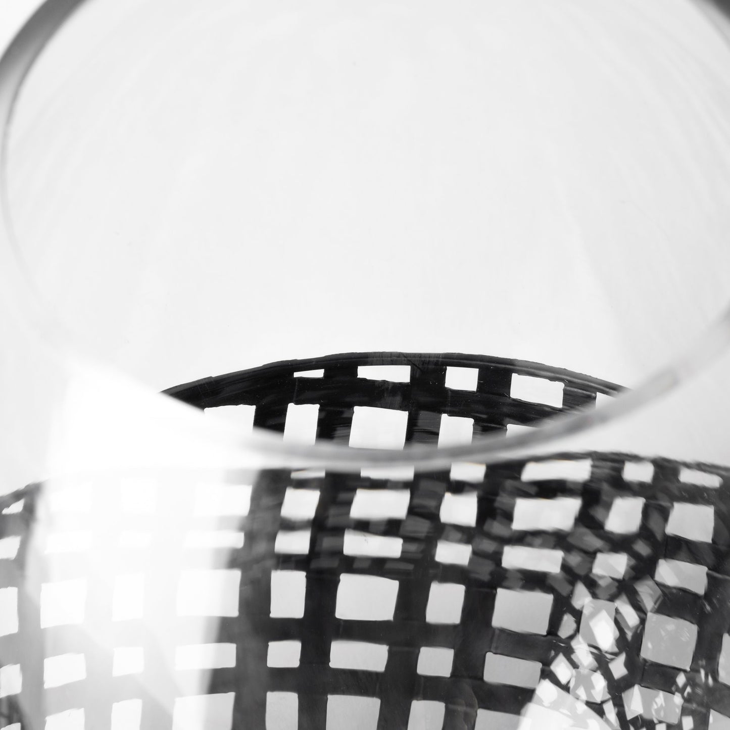 Reena II Large Black Woven Metal Base Table Candle Holder