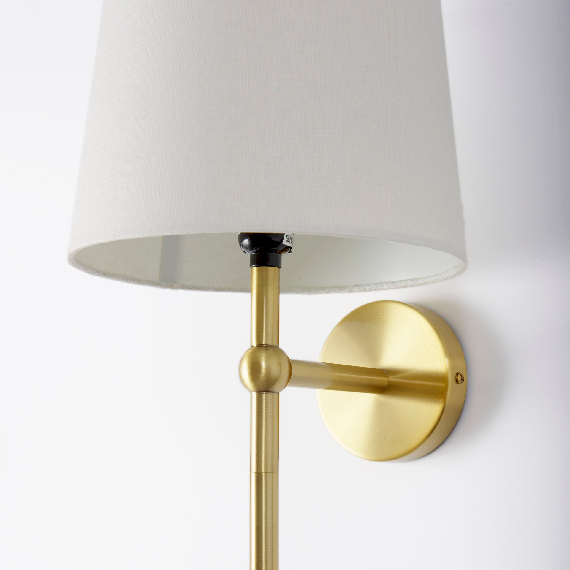 Chester Wall Sconce Gold Metal | Cream Shade - wall-fixtures