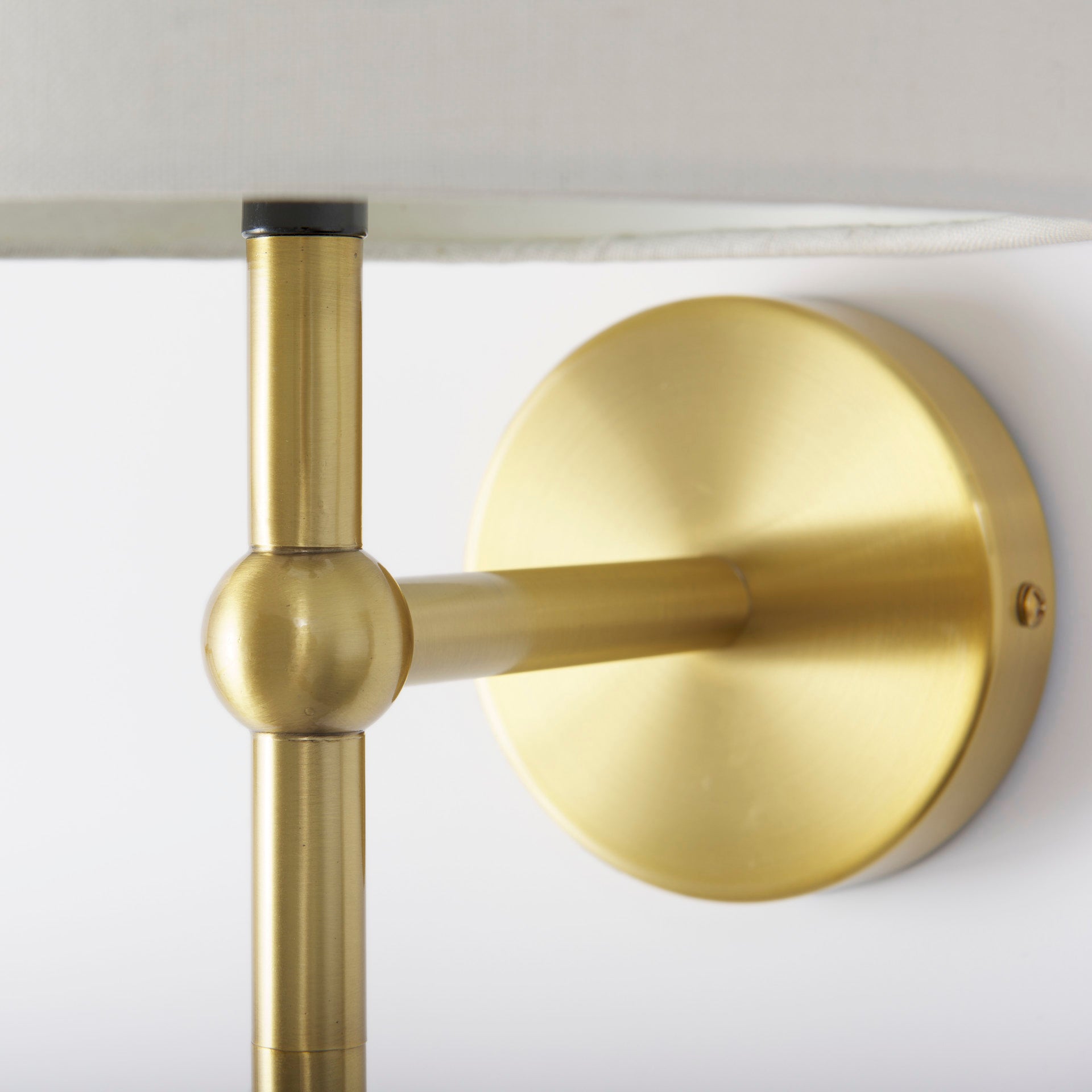 Chester Wall Sconce Gold Metal | Cream Shade - wall-fixtures