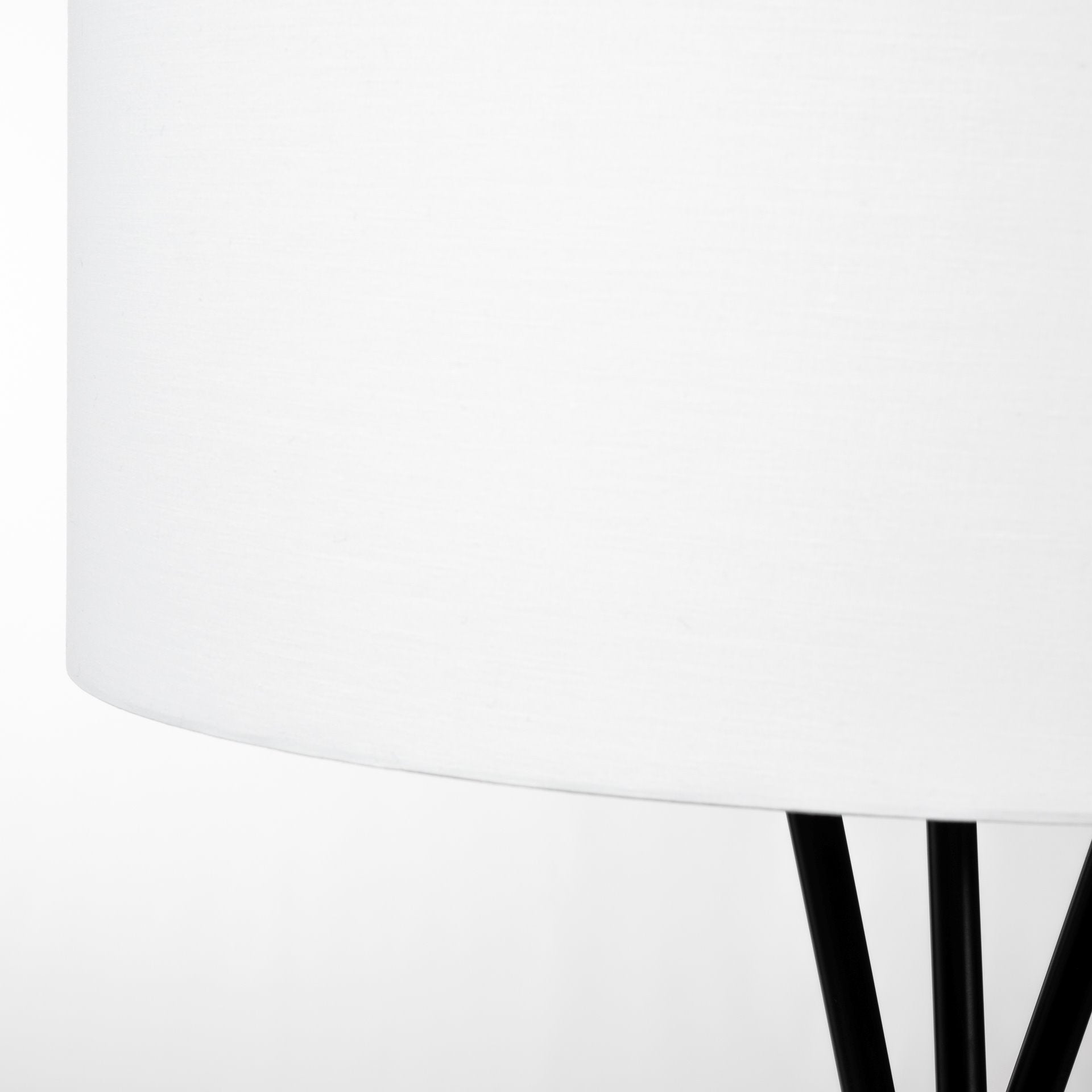 Ambrose Floor Lamp Black Metal | White Shade - floor-lamps