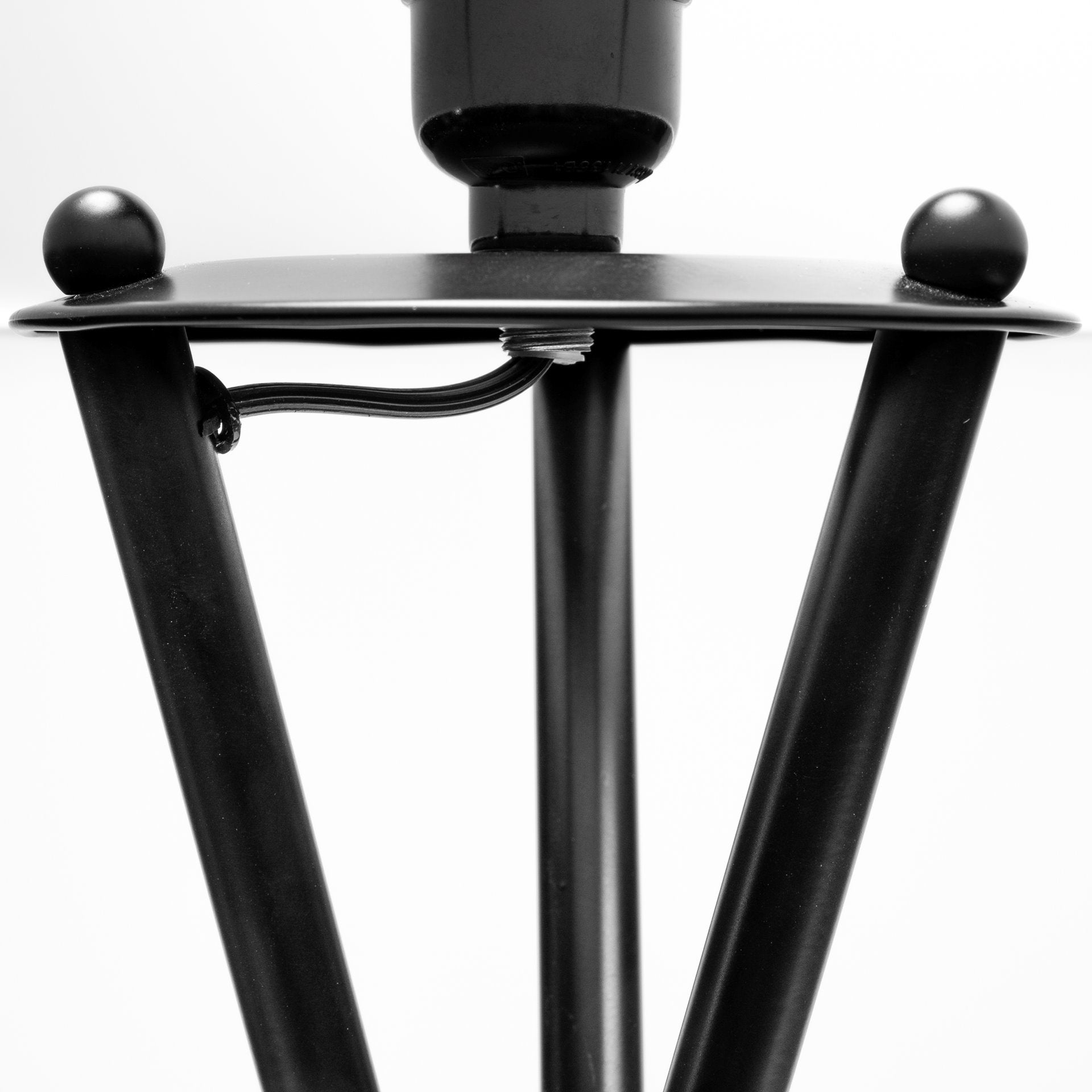 Ambrose Floor Lamp Black Metal | White Shade - floor-lamps