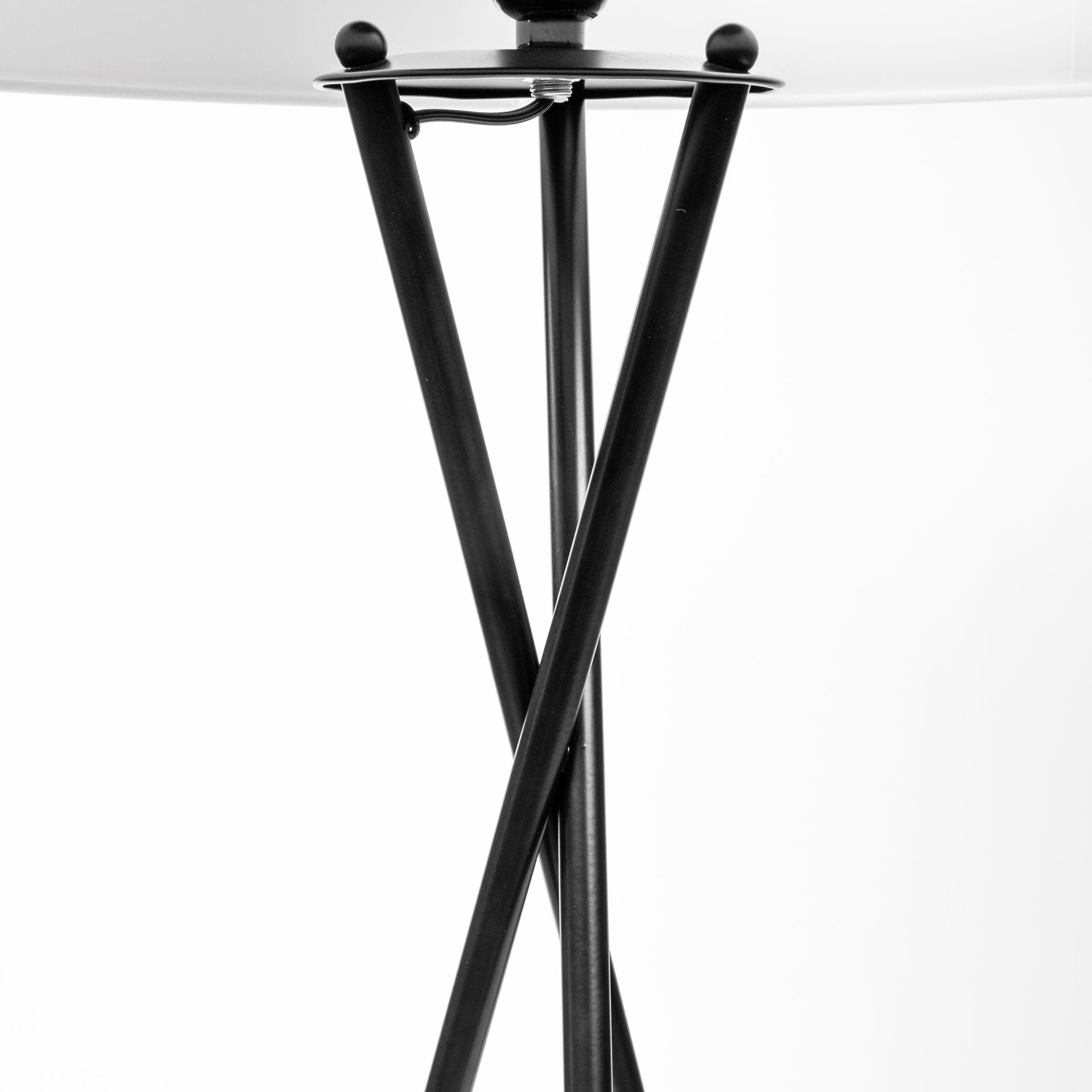 Ambrose Floor Lamp Black Metal | White Shade - floor-lamps