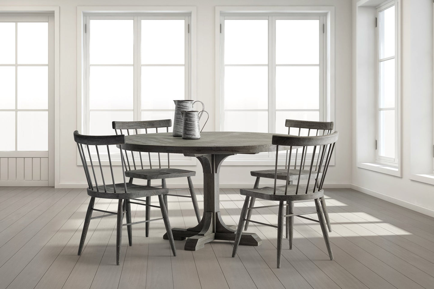 Barrett Round Dining Table Brown Wood | Round - dining-table