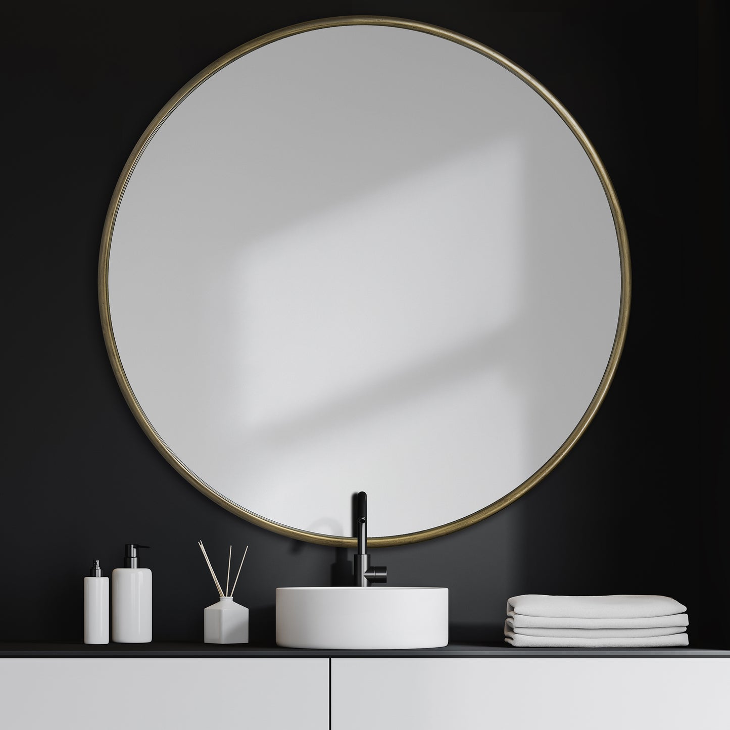 Piper Wall Mirror Gold Metal | 47’’ - wall-mirrors-grouped