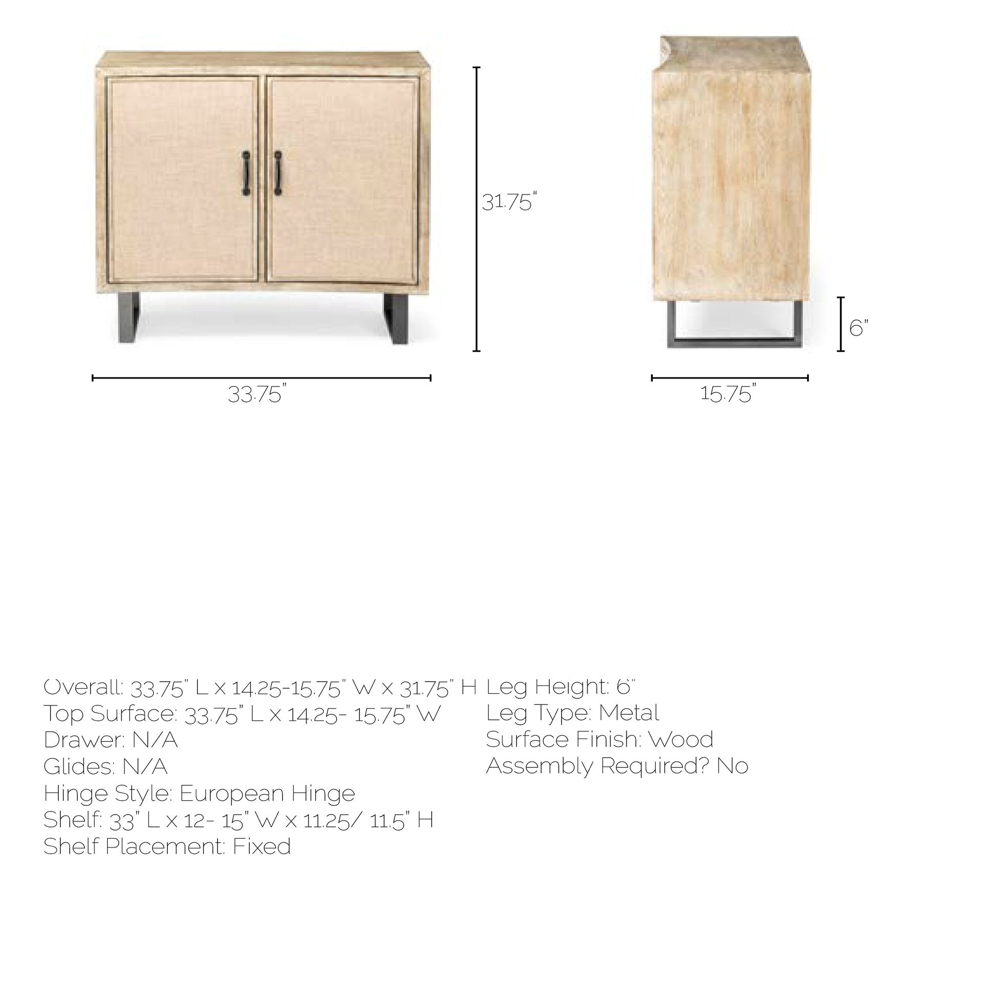 Bellefontaine Accent Cabinet Natural Wood | Cream Fabric - acc-chest-cabinets