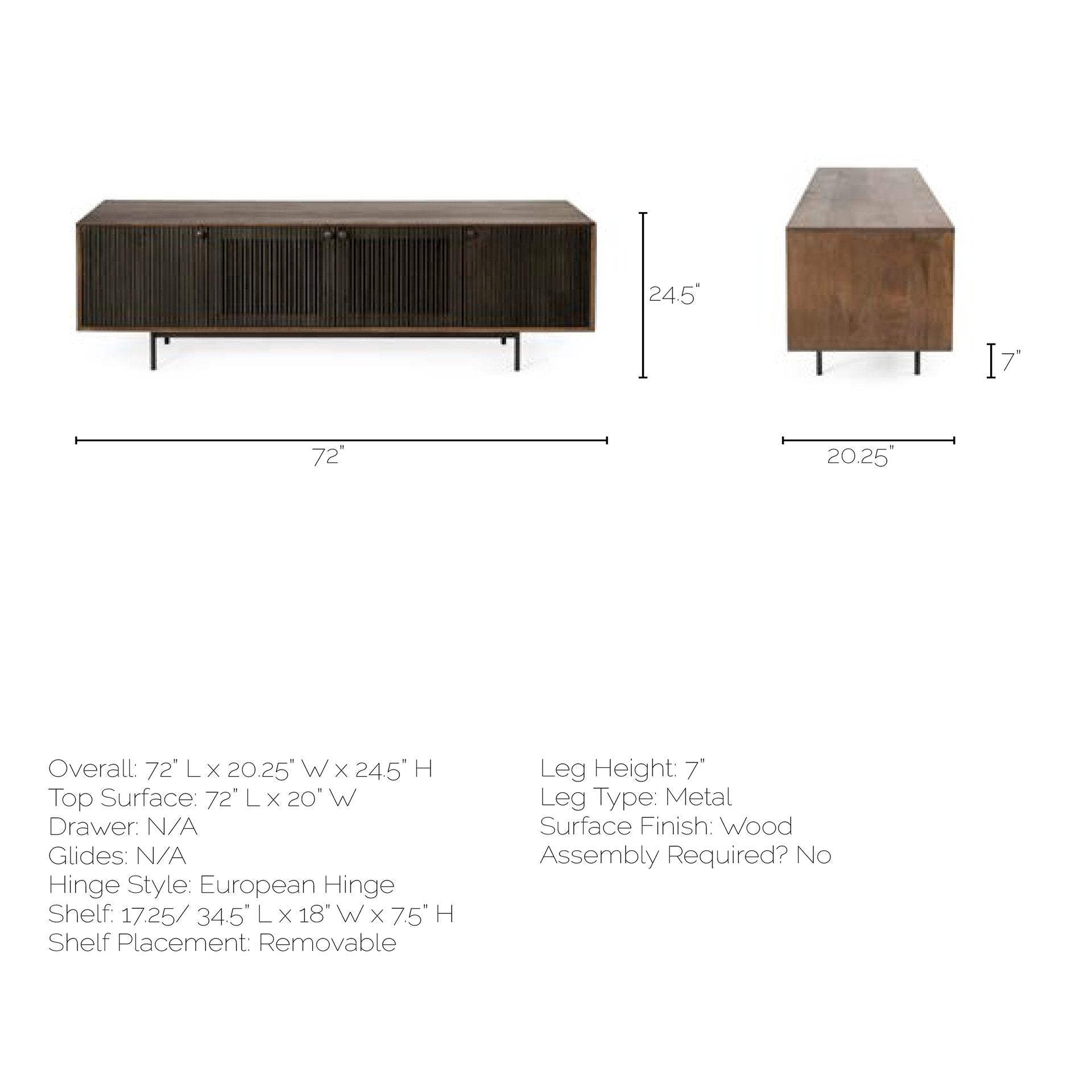 Grace Media Console Brown Wood - media-console