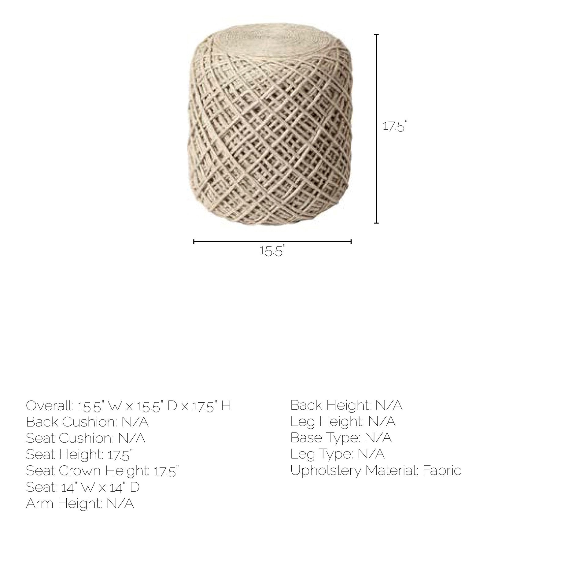 Allium Pouf Beige Wool - poufs