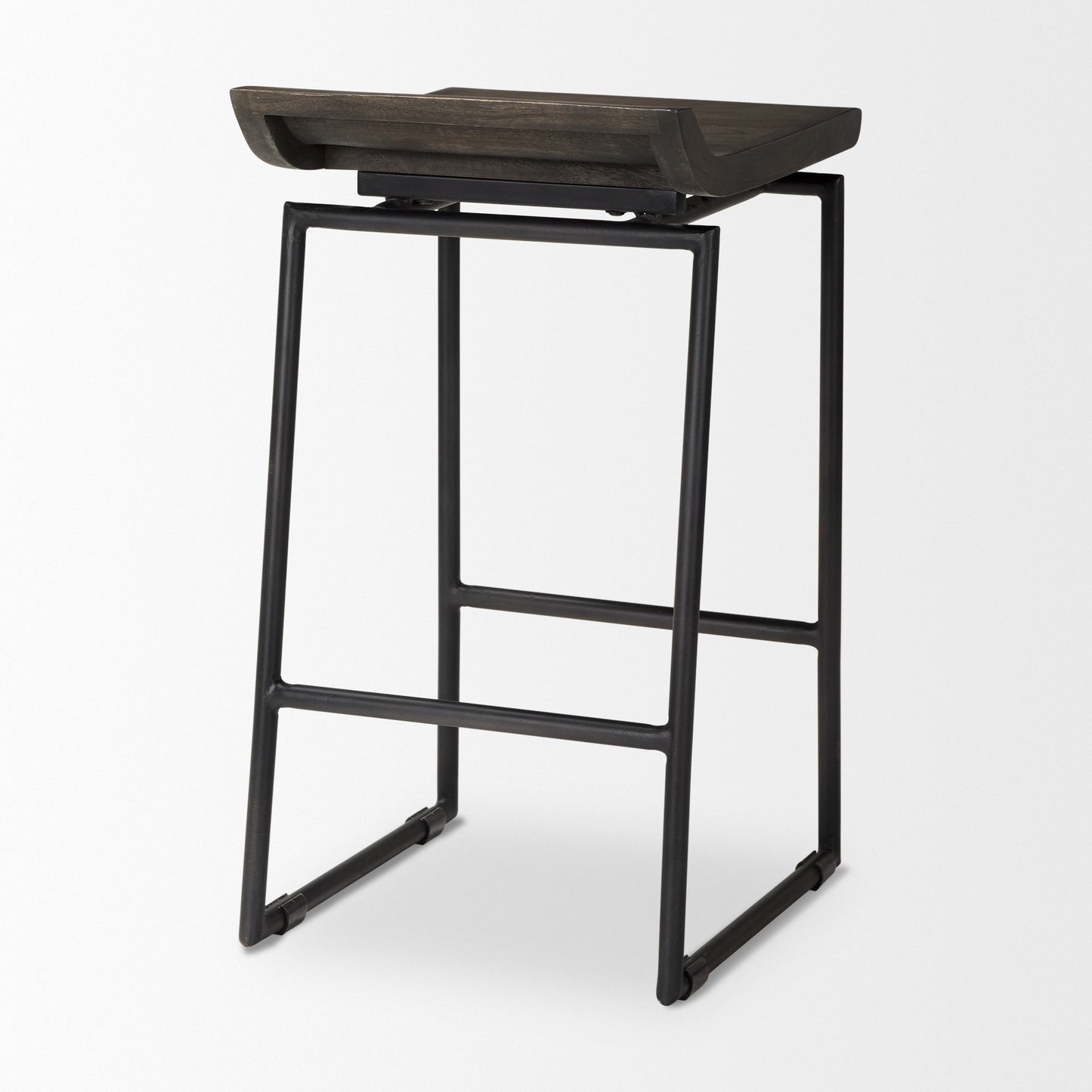 Givens Bar Counter Stool Black Wood | Black Metal | Counter - bar-stools