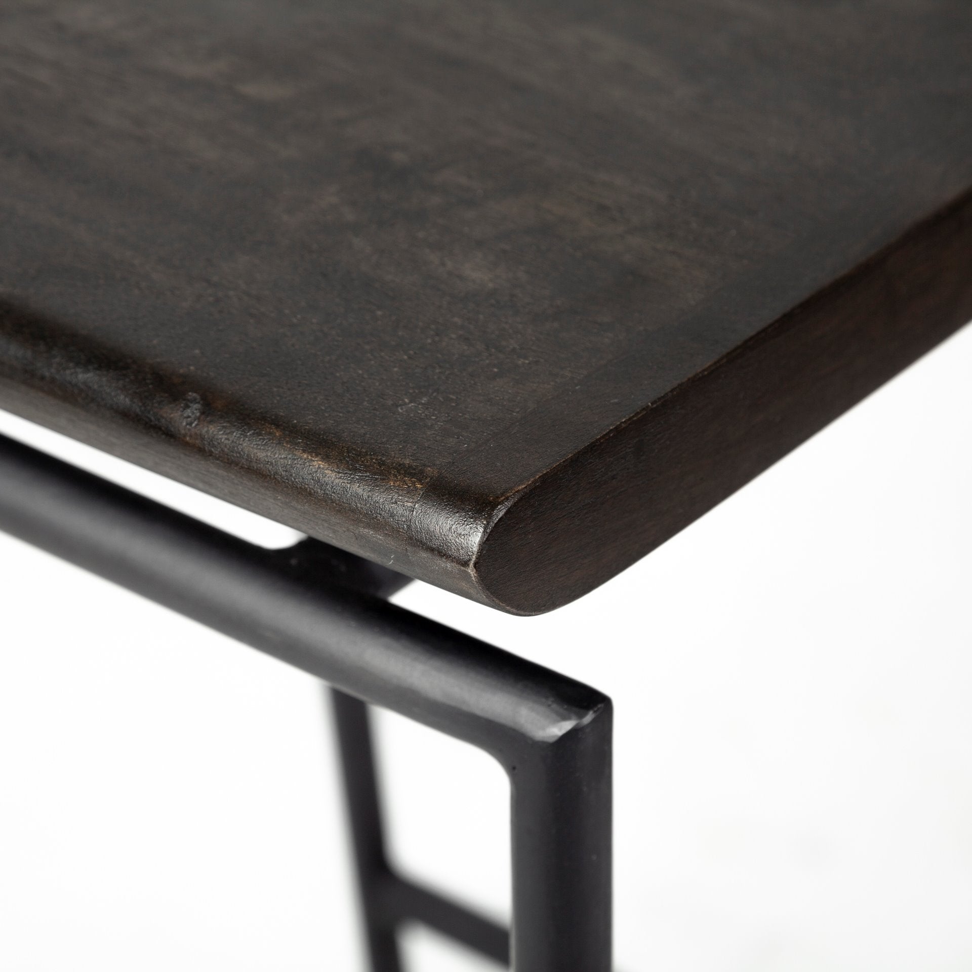 Givens Wood Seat Bar Counter Stool Black Wood | Black Metal | Bar - bar-stools