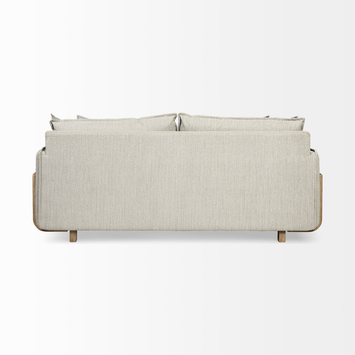 Roy I 84" Frost Gray Upholstered Three Seater Sofa