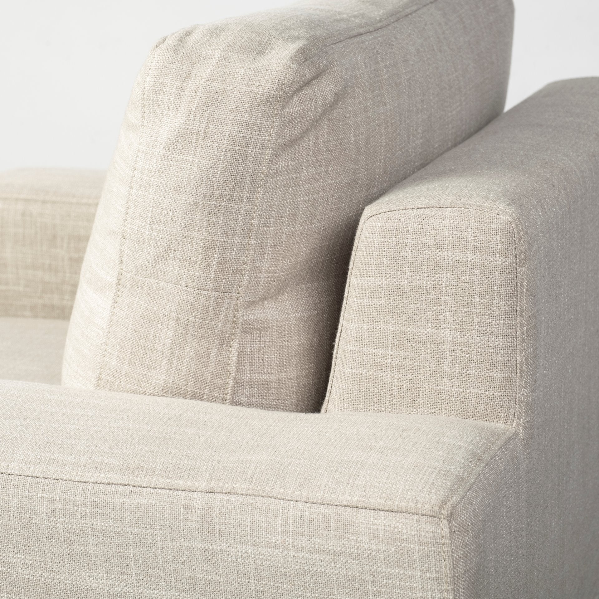 Colburne I Beige Fabric W/ Wood and Iron Frame Accent Chair