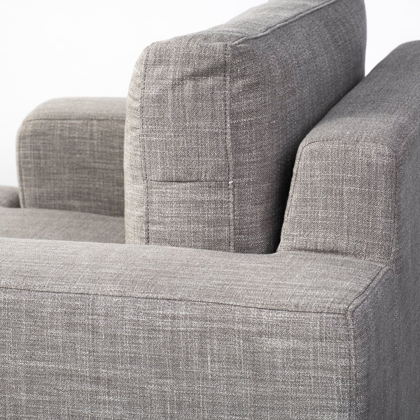 Colburne I Gray Fabric W/ Wood and Iron Frame Accent Chair