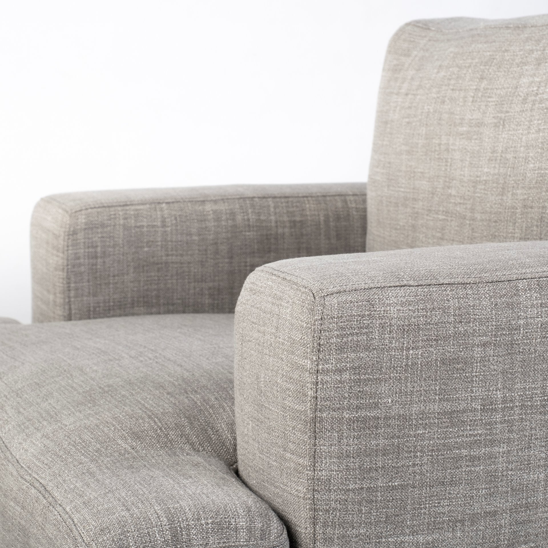 Colburne I Gray Fabric W/ Wood and Iron Frame Accent Chair