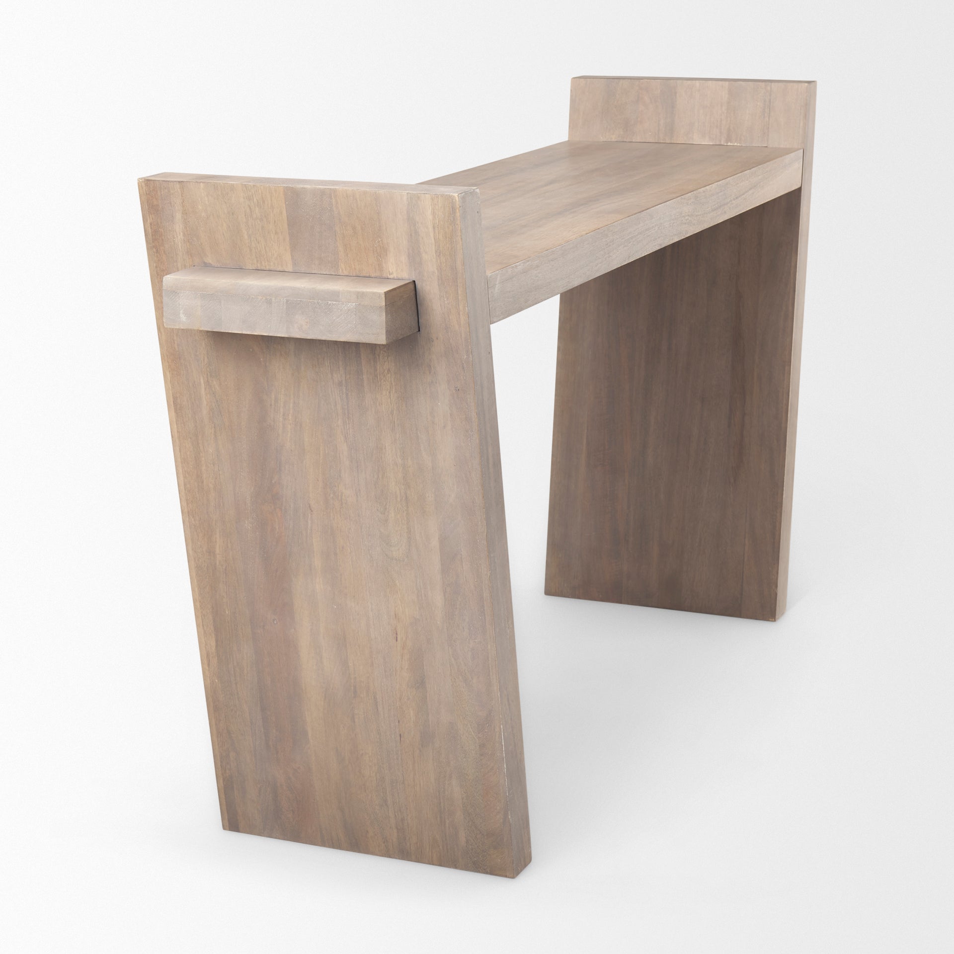 Elaine III 60L x 16W Brown Wood Angled Leg Console Table